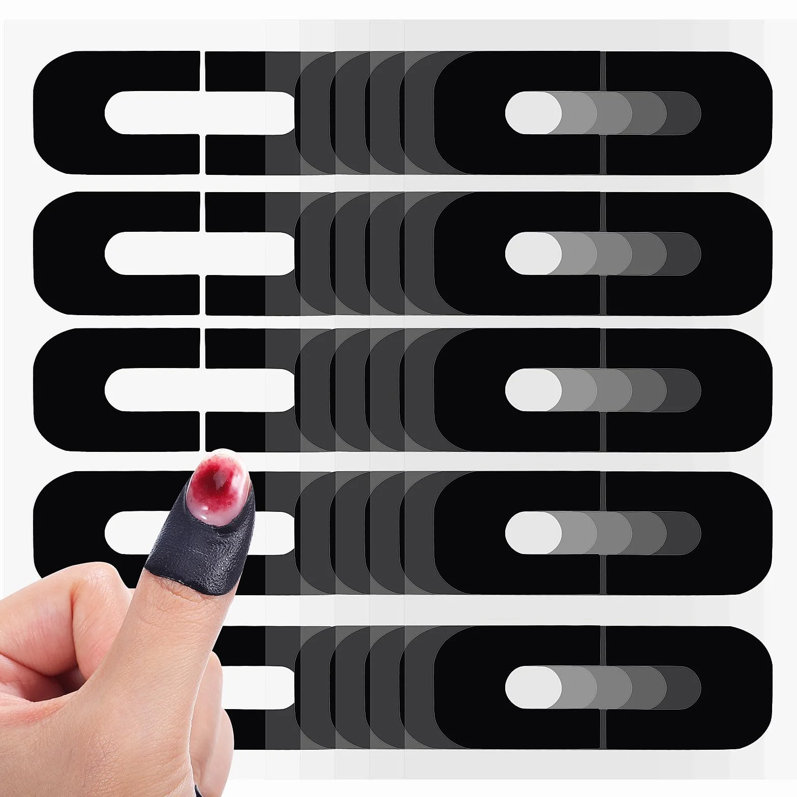 FUOYLOO 100 Feuilles Autocollants De Protection Pour Ongles En Silicone Souple Protecteurs De Vernis À Ongles En Forme De U Antidérapants Pour Manucure Et Application De Gel
