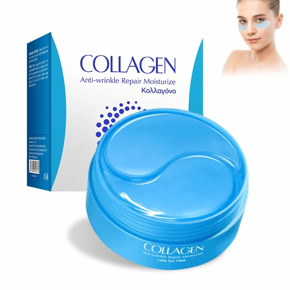 Patchs Yeux au Collagène Masque Hydratant Anti Cernes Poches Contour des Yeux