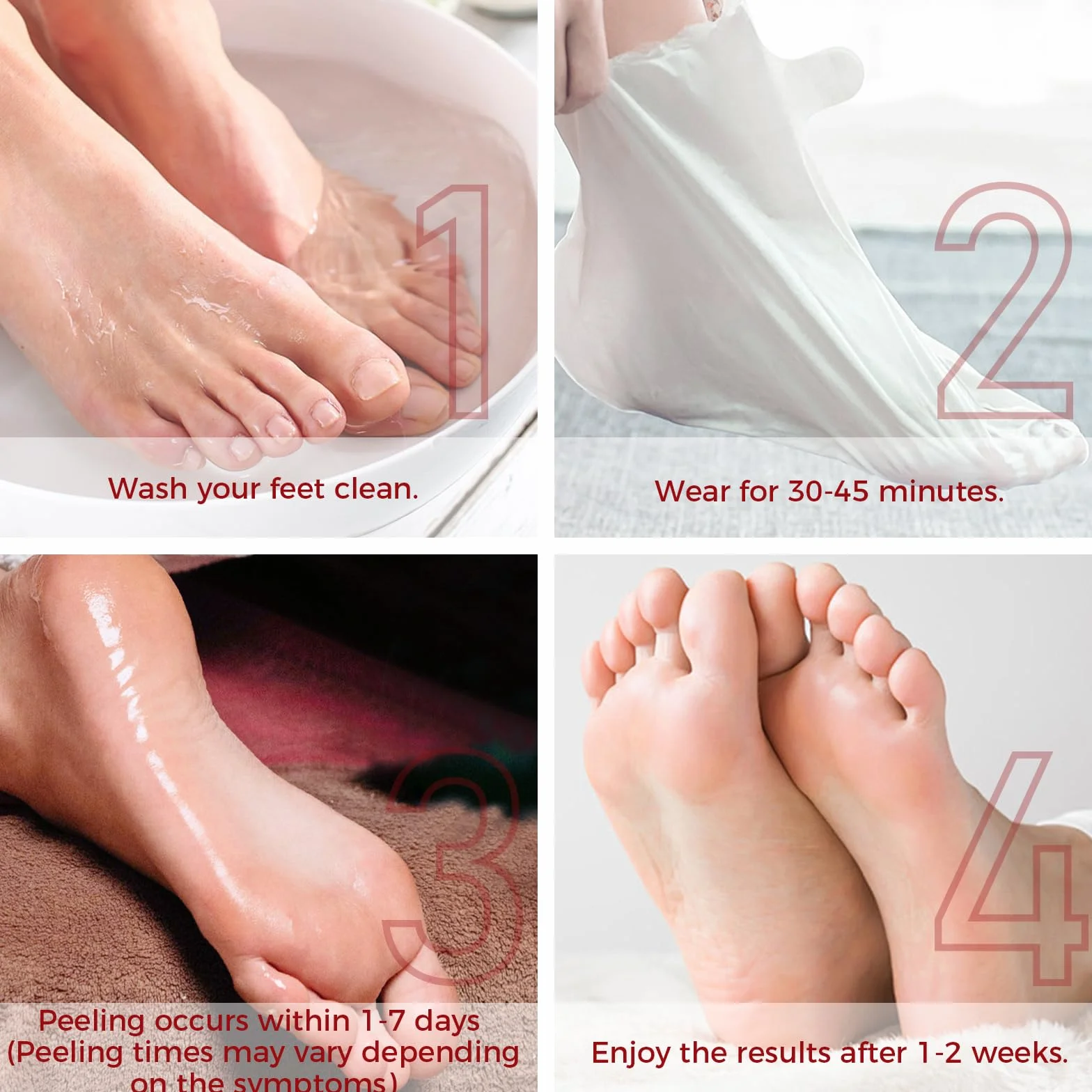 Masque Nourrissant Pieds 3 Paires, Répare Talons, Adoucit Peau Morte, Traitement Pieds Secs Fissurés