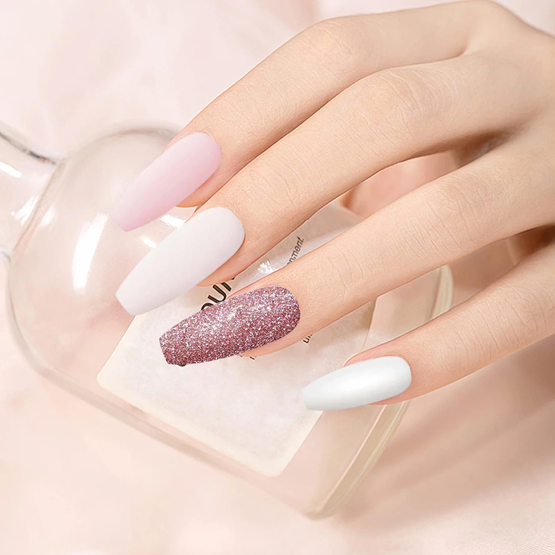 Dip Powder Nail Kit 4 Couleurs Nail Powder Liquid Set Base Top Coat Activateur French Nails Art Manucure Salon DIY