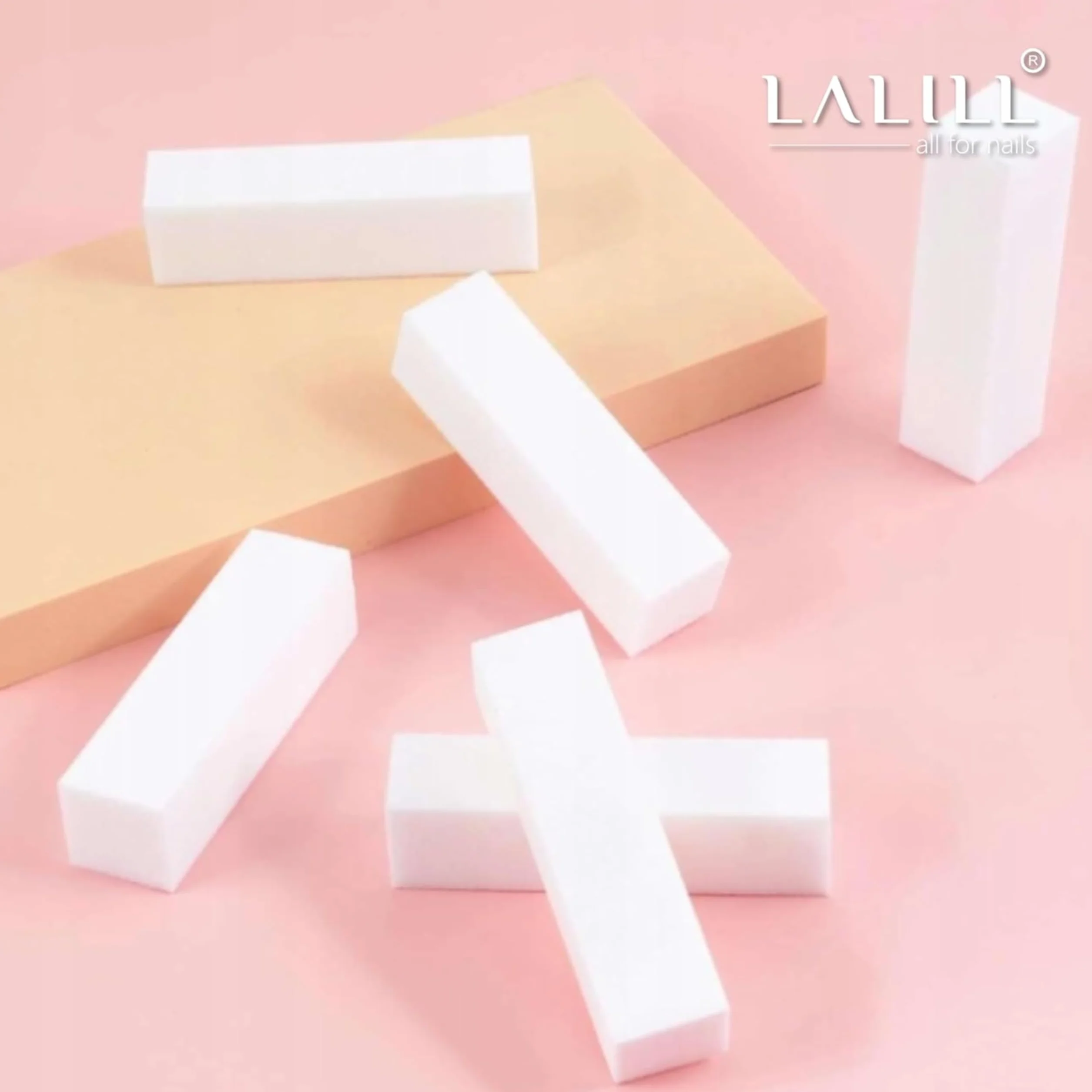 LALILL Lot de 10 Lime à Ongles Bloc de Ponçage 9,5 x 2,5 x 2,5 cm