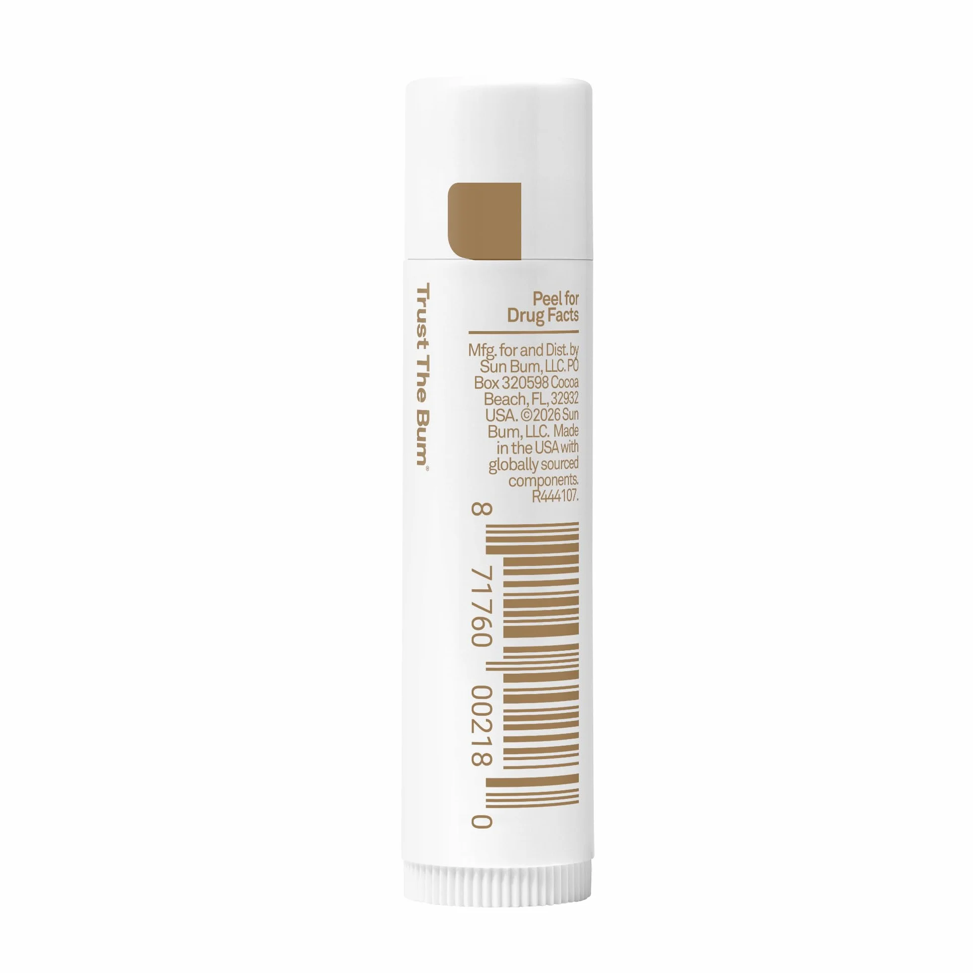 Sun Bum Baume à lèvres SPF 30 Protection UVA/UVB à large spectre respectueux des récifs Zinc 0.4 oz