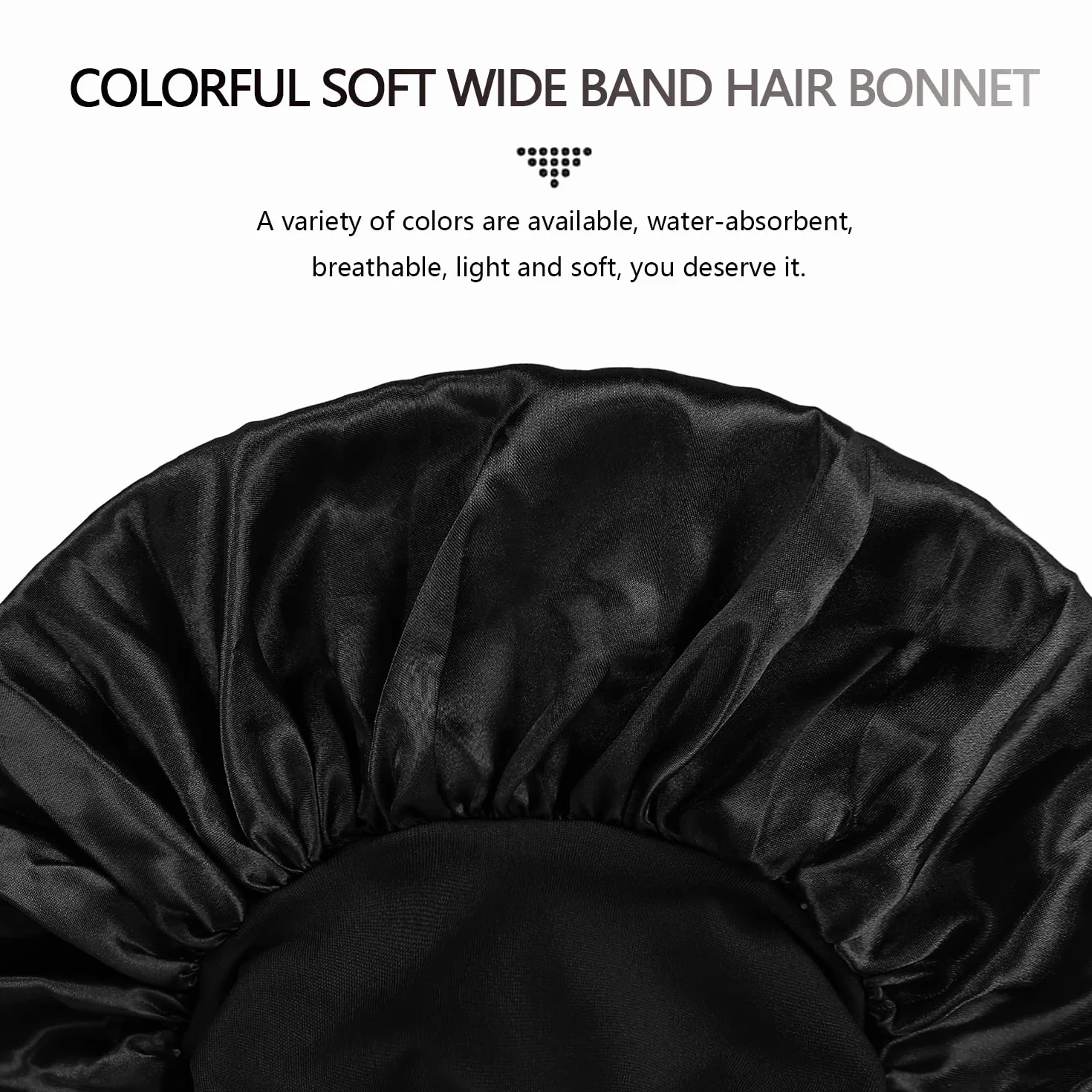 Bonnet en Soie pour Femme, 2 Pieces Satin Cheveux Nuit