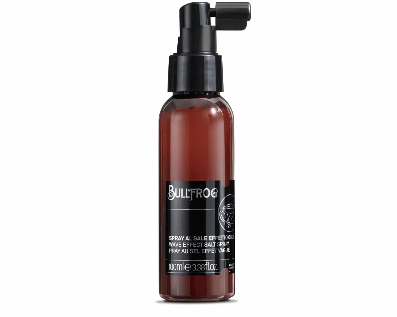Bullfrog - Spray au Sel Effet Vague : Spray Structurant et Léger pour les Cheveux, Apporte du Volume et Assure un Look Sauvage et Audacieux, 92,5% d'Ingrédients Naturels, 100 ml.