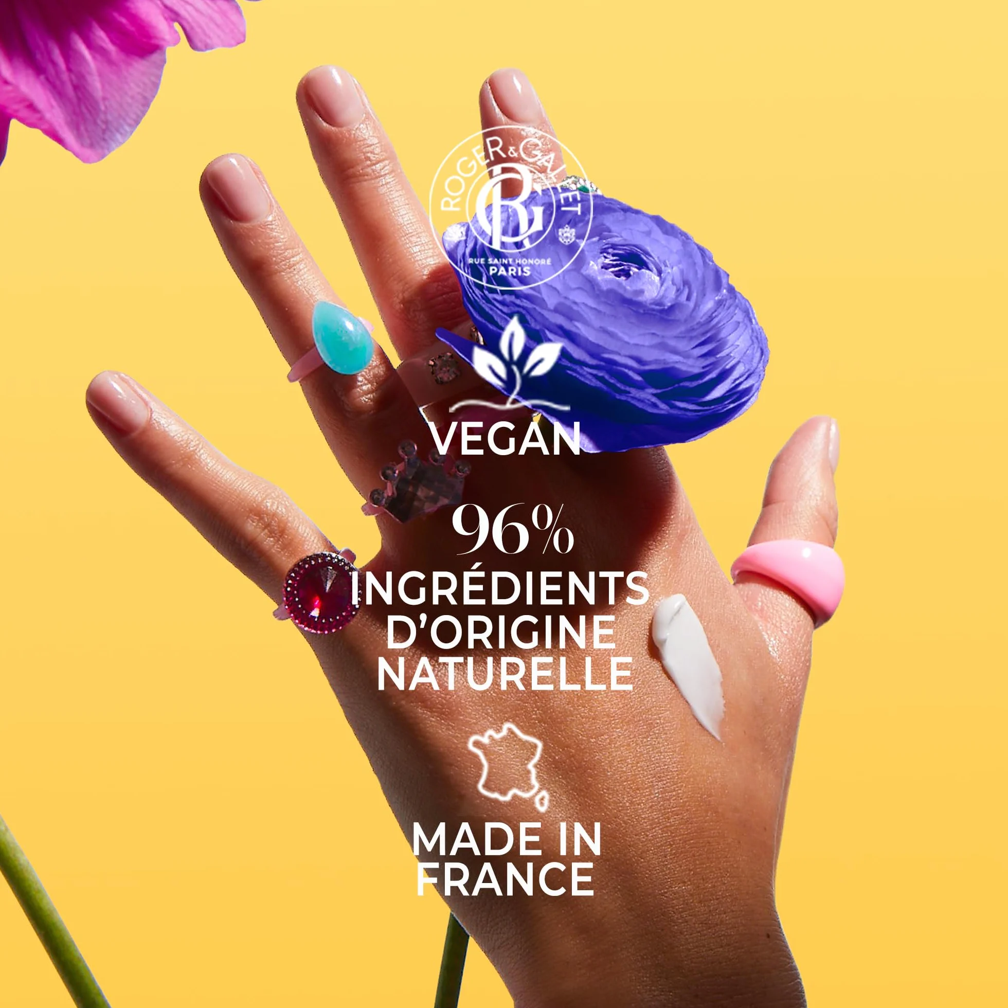 Roger&Gallet Crème Mains Bienfaisante Vanille Soleil 30 ml Soin Nourrissant Jasmin Ylang-Ylang