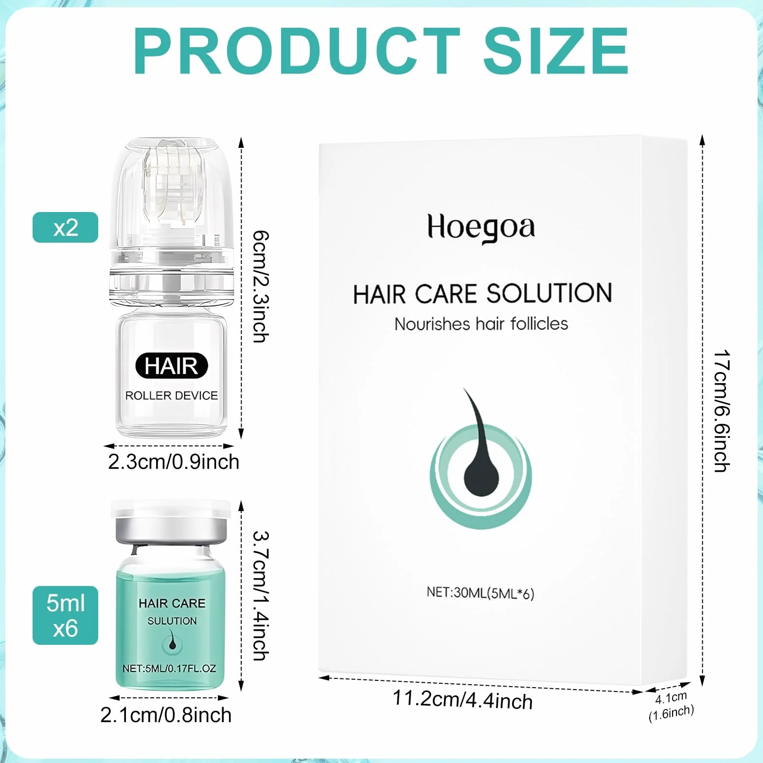 Alpha Infuse Hair Regrowth System, Système de Repousse des Cheveux, 5 ml x 6