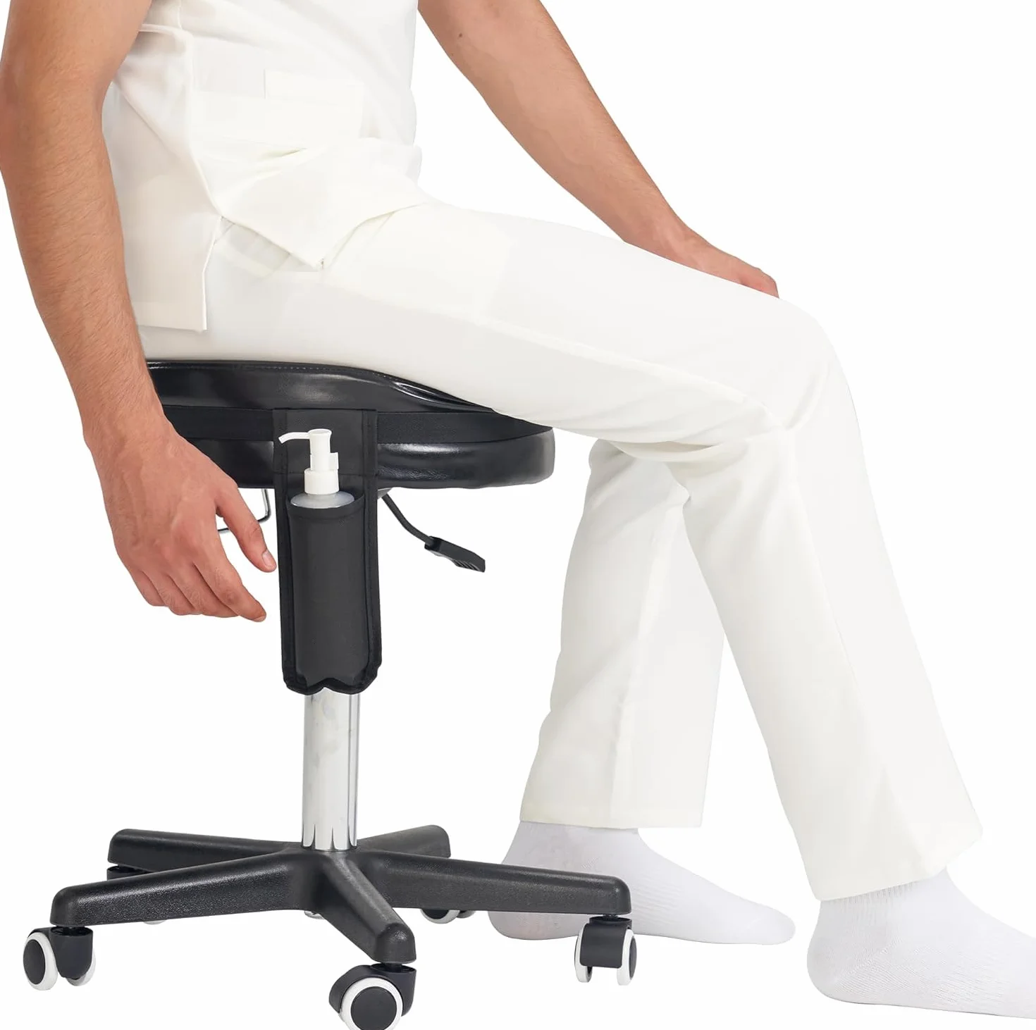 Master Massage Étui pour huile de massage réglable et résistant à la chaleur pour crème et lotion - Comprend un distributeur à pompe rechargeable de 227 ml (noir)