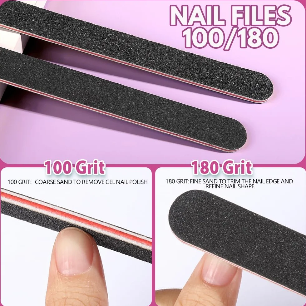 FANDAMEI Bloc Polissoir Ongles, Lime à Ongles Professionnelle, Lot de 20 pour Manucure