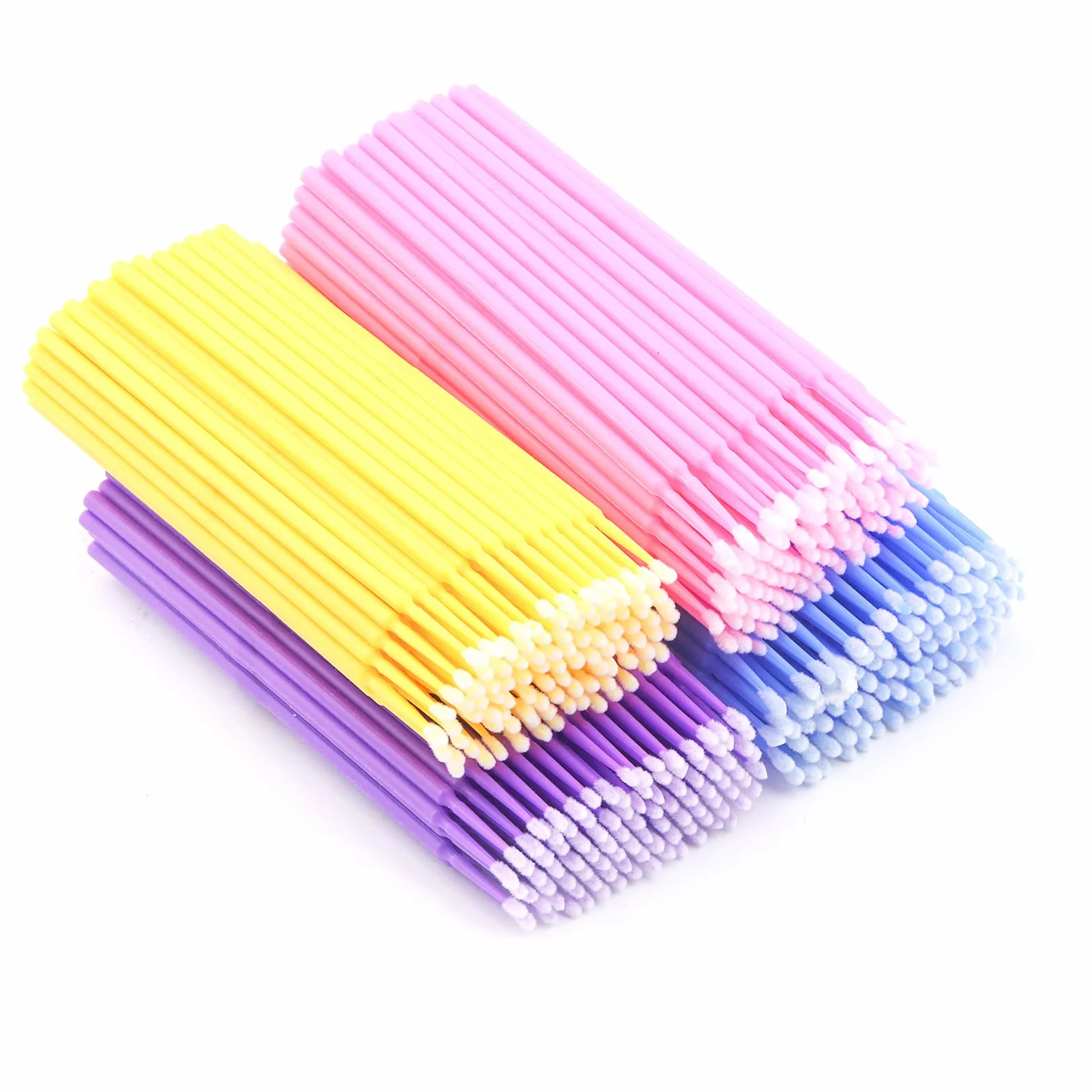 400 pcs Micro Applicateurs Brosses D'extension de Cils Jetables Maquillage Soins Dentaires Oraux 4 Couleurs
