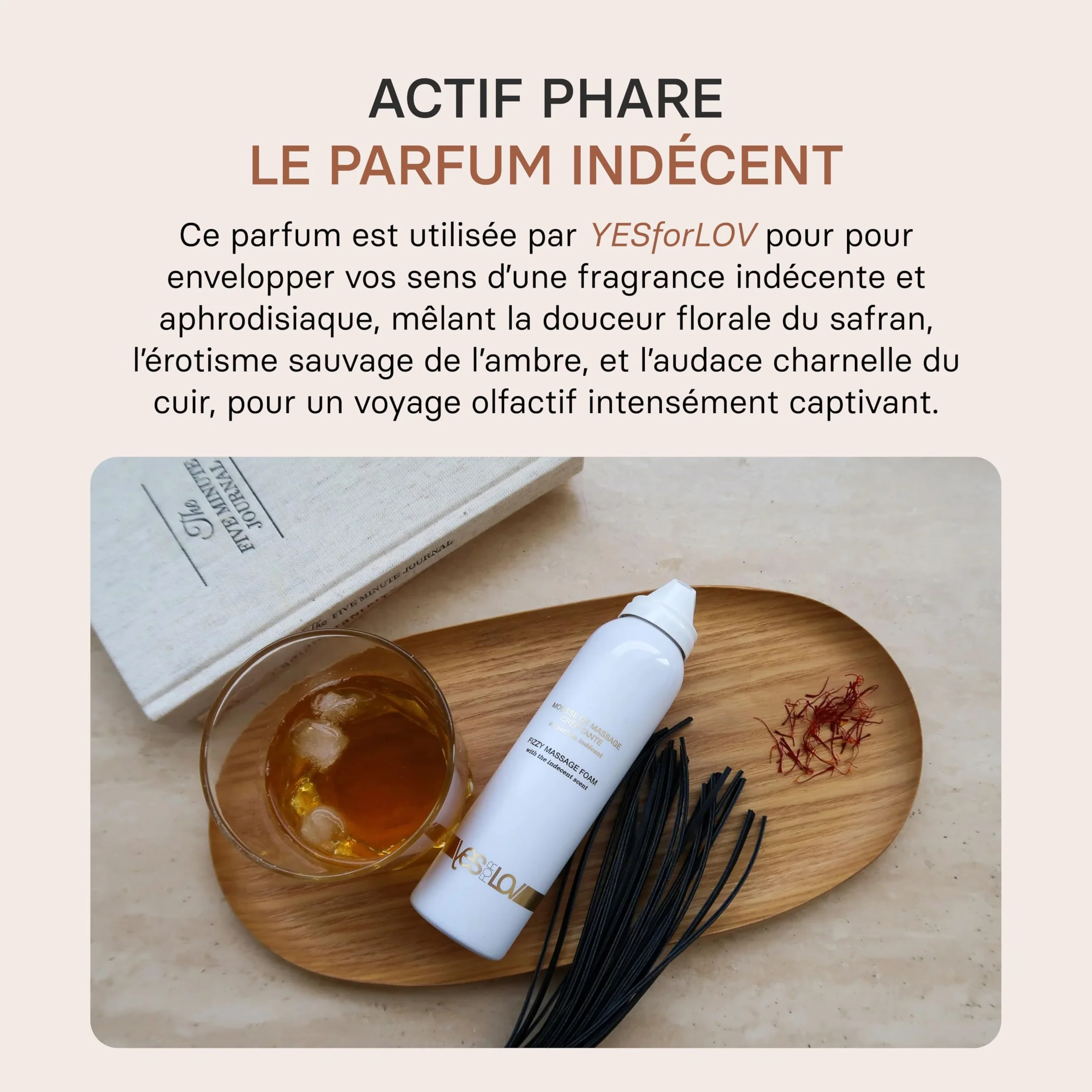 YESforLOV Mousse de Massage Crépitante Huile de Massage Effet Pétillant 150ml Fabriqué en France