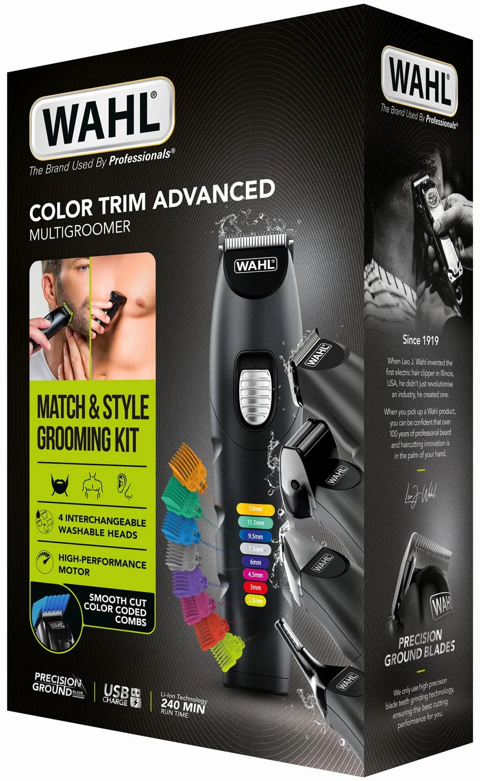 Wahl Color Trim Advanced Multiroomer, 240 min autonomie, chargeur USB, lames précises