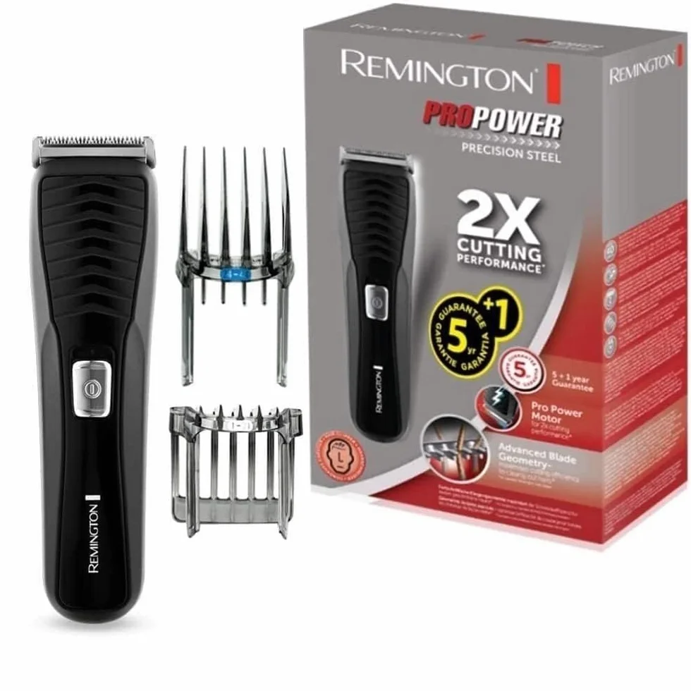 Remington Tondeuse Cheveux [Moteur Professionnel] Pro Power (Lames Acier, Système de réglage, Anti-Irritations, Anti-Coupures, Secteur/Sans fil, 24 longeurs 0,5-42mm) Tondeuse HC7110