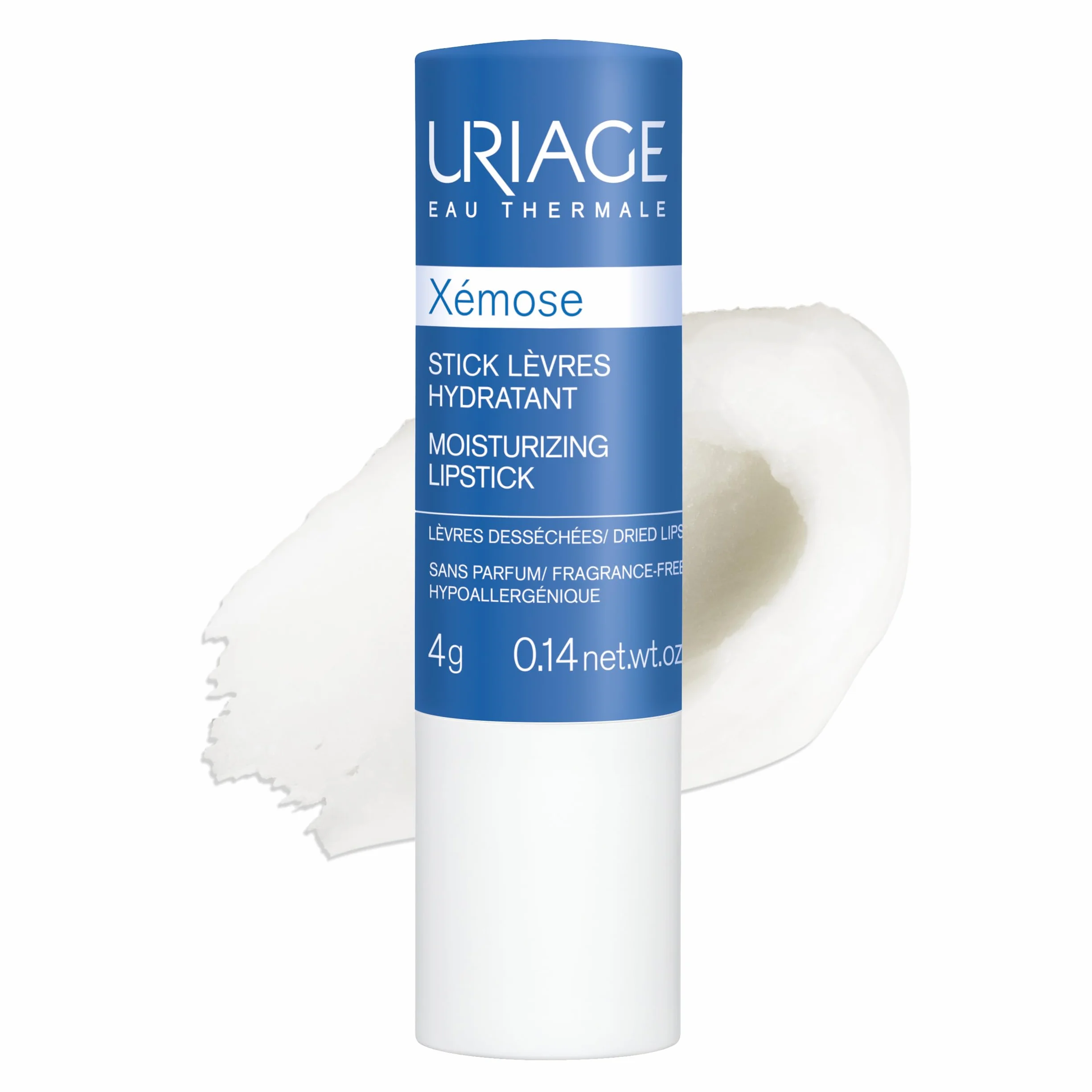 Uriage Xemose Baume à Lèvres Acide Hyaluronique Beurre de Karité Vitamine C Baume Apaisant Lèvres très Sèches Hydratation Intense 4g