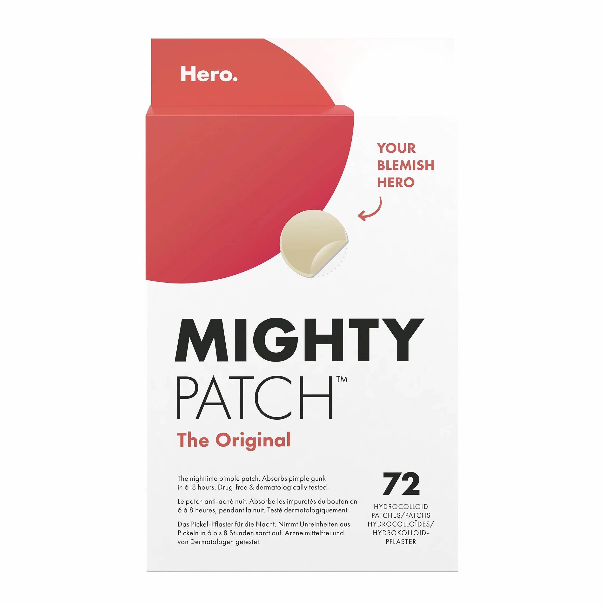 Hero Cosmetics Mighty Patch Original Patch Bouton Nuit 72 Patchs Hydrocolloïde