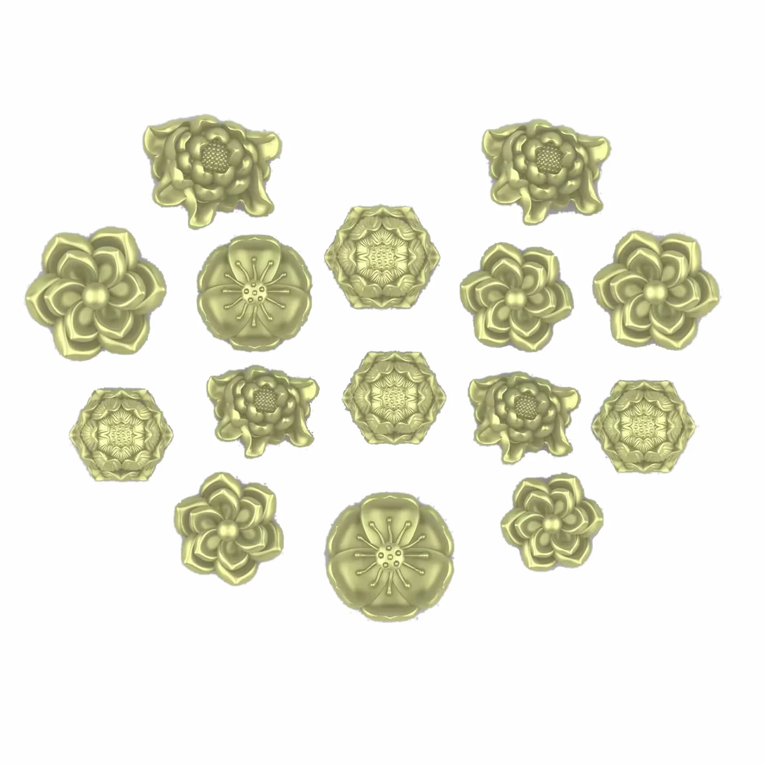 Moule en silicone 3D motif fleurs pour décoration d'ongles