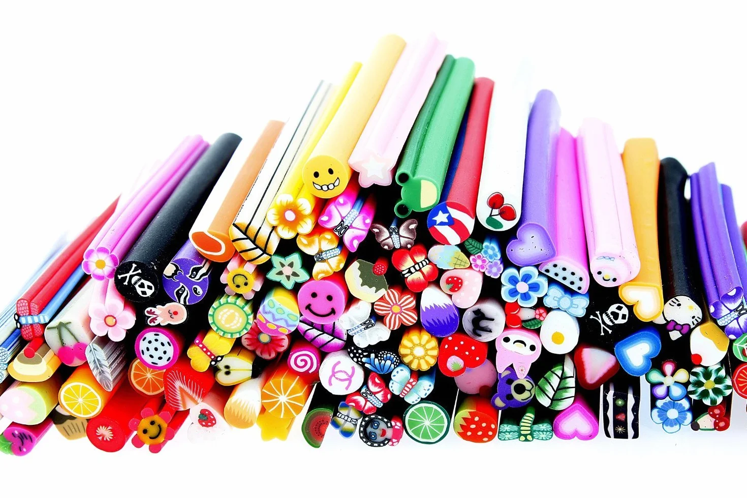 Beauty7 Fimo Nail Art Bâtons Canes 3D Fruit Ongle Déco 100pcs