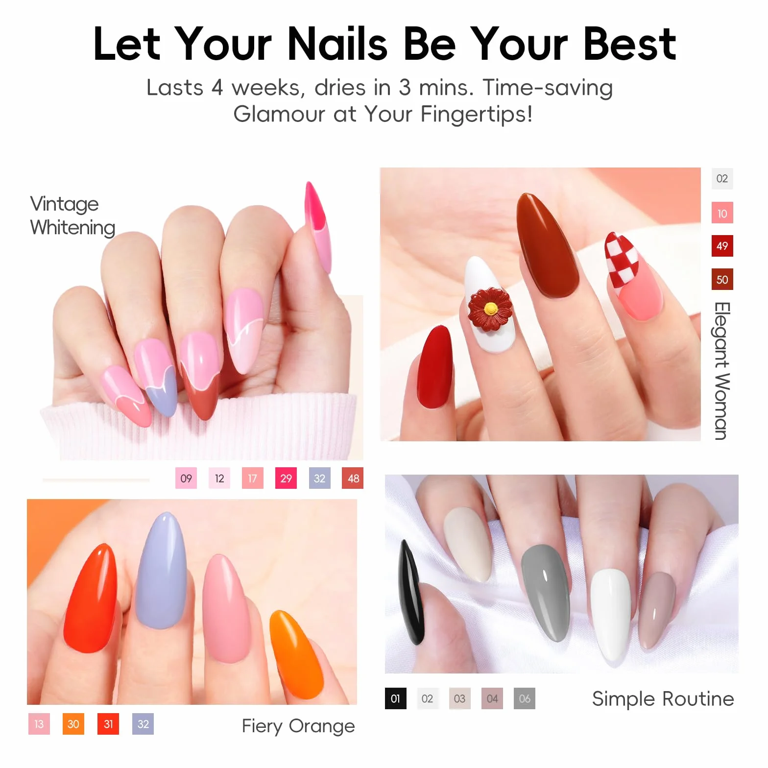 PEACECOLOR Kit Ongle Gel UV Complet avec Lampe UV Ponceuse, 35+5 Vernis Semi Permanent Base Top Coat Manucure