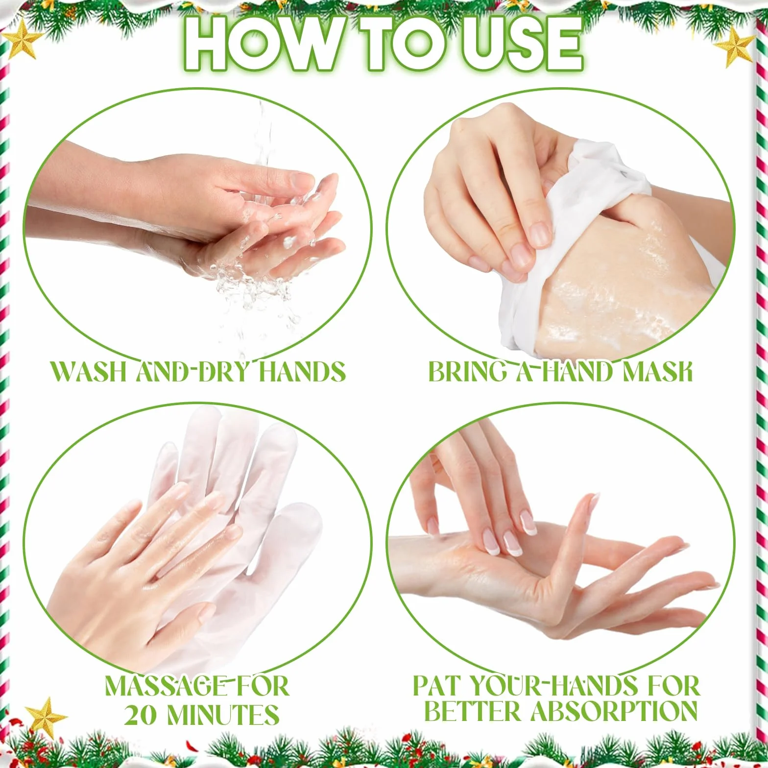 Masque Pied Peeling Exfoliant + Masque Main Hydratant, 3 Paires, Soin Pieds Secs et Abîmés