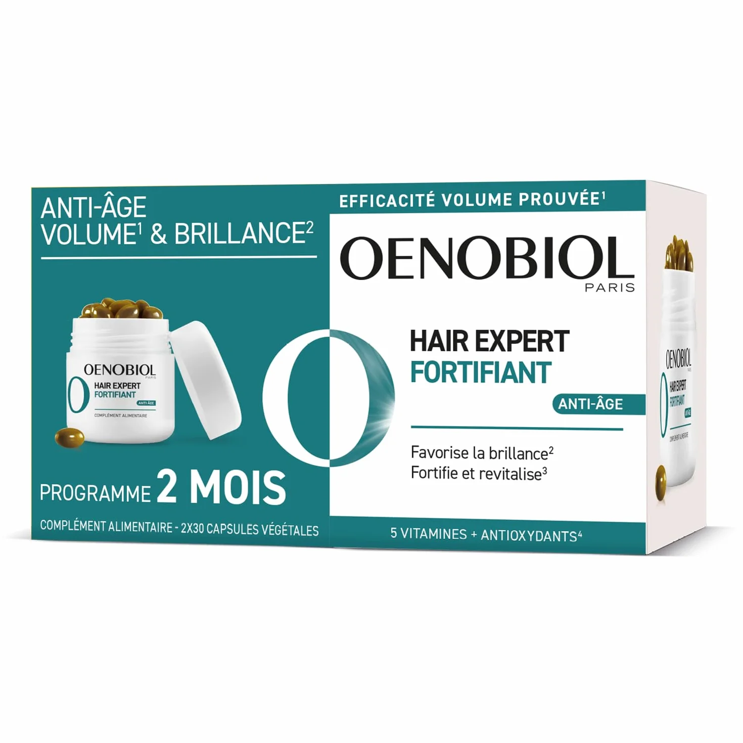 Oenobiol HAIR EXPERT Complément alimentaire Chute de cheveux Anti-Âge 60 comprimés