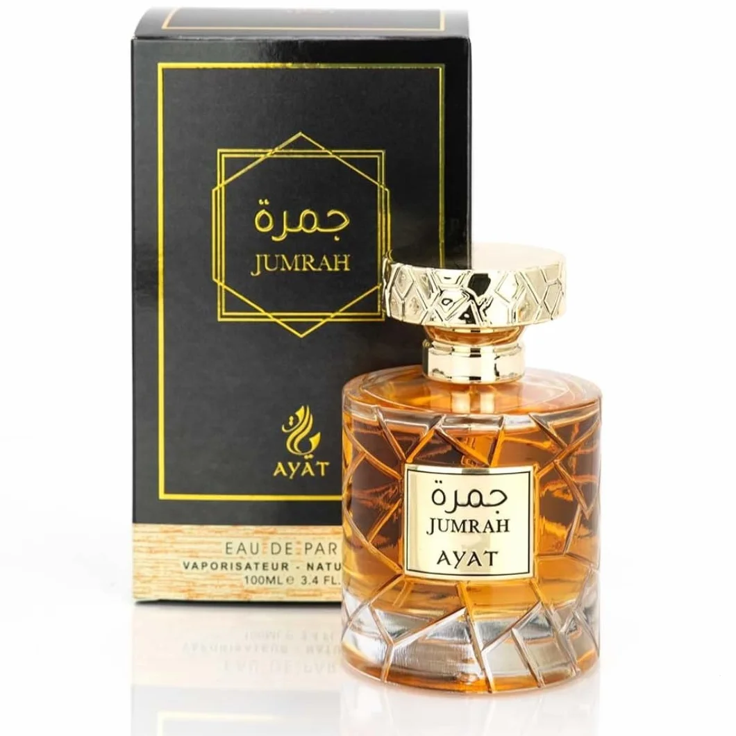 AYAT PERFUMES – Parfum JUMRAH 100 ml Made in Dubaï – Notes d’Épices, Ambre, Vanille, Cannelle et Bois – Eau de Parfum Oriental Unisexe Femme et Homme (Jumrah)