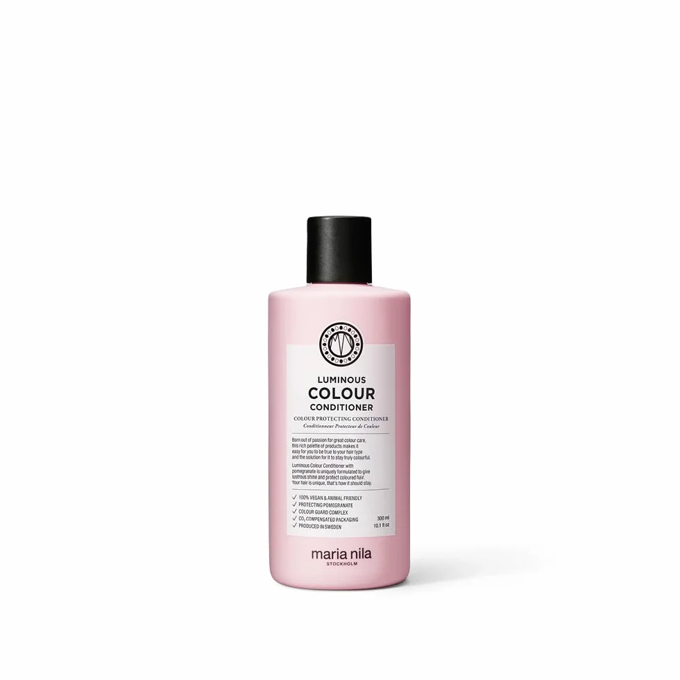 Maria Nila Luminous Colour, Après-shampoing Couleur pour Cheveux Brillants et Lumineux, pour Cheveux Naturels ou Colorés, Préviennent la Décoloration due au Lavage et au Coiffage