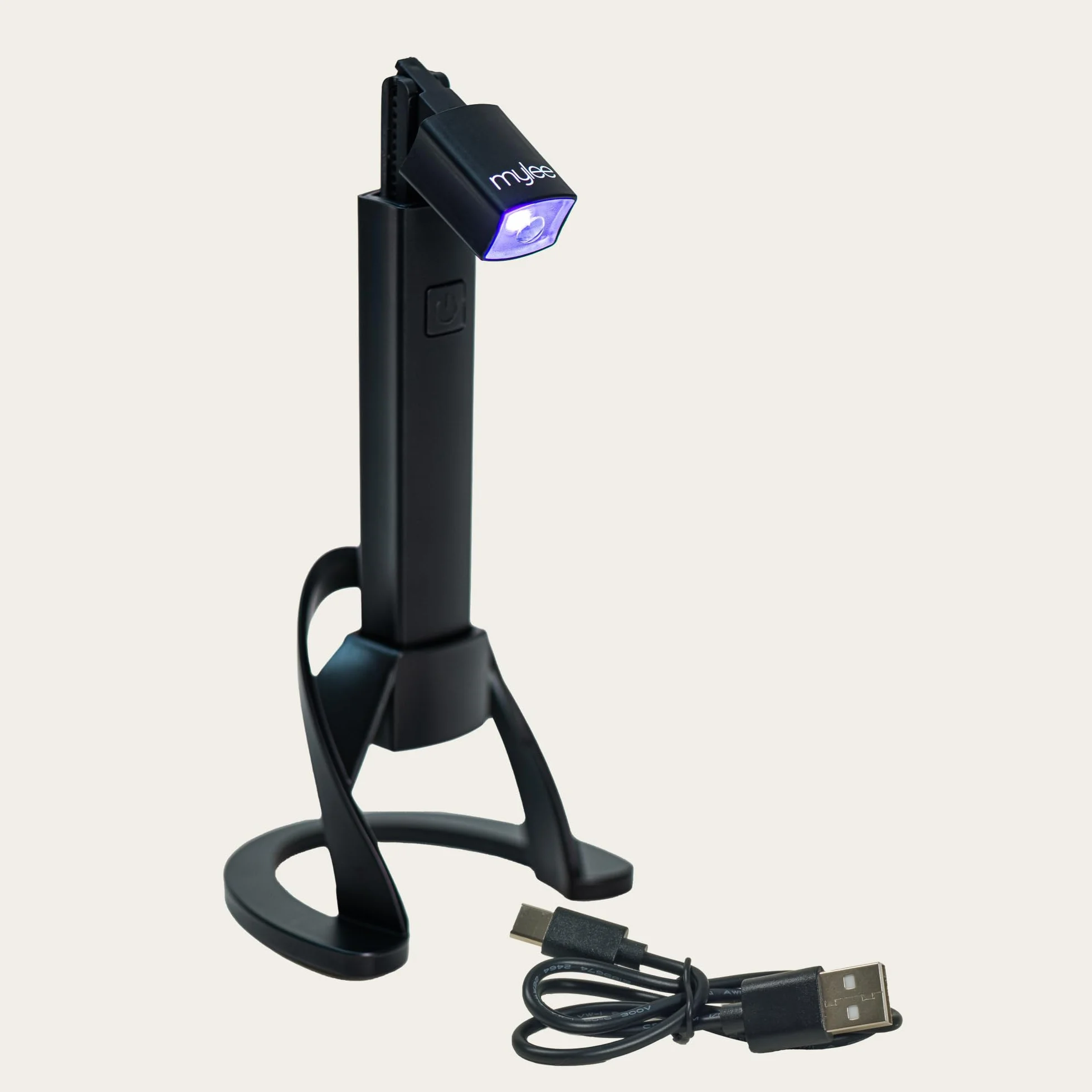 Mylee Torche LED Fix 'N' Flash : Lampe de poche pour la pose du vernis gel avec tête flexible, rechargeable par USB, utilisation mains libres - Usage à domicile, en déplacement et dans les salons