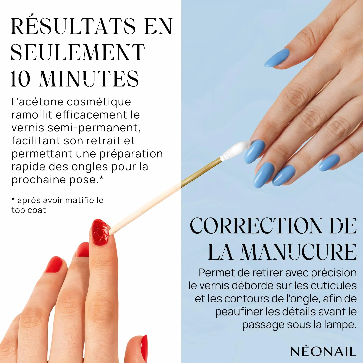 NÉONAIL Dissolvant Vernis Semi Permanent Acétone 500 ml