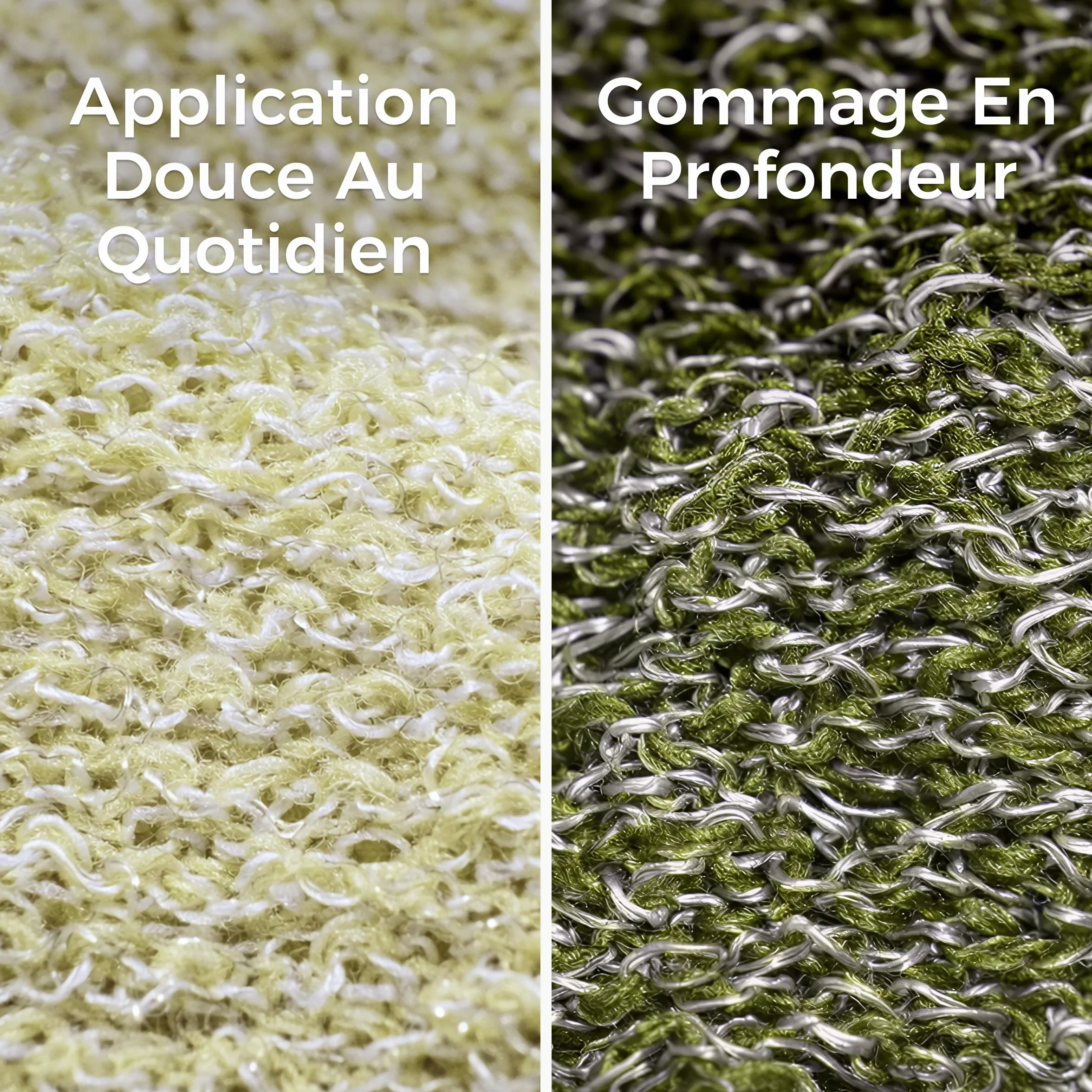 ZOMCHI Pochettes Pour Savon Exfoliant, Lot De 2 Sachets Avec Mailles à Gros Et à Mailles Fines, Vert Olive
