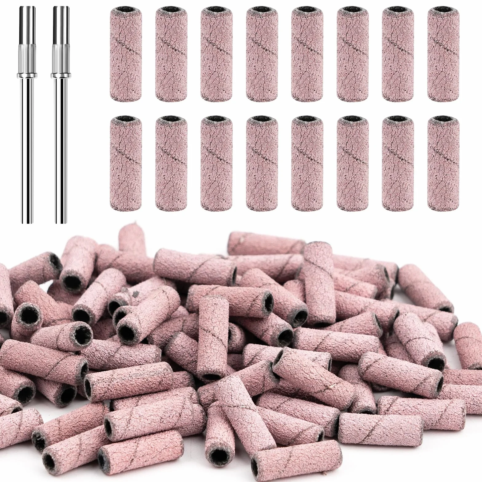 Embouts Ponceuse Manchons #240 Ongles Bandes de Ponçage Professionnelles 100 Pièces pour Perceuse à Ongles Manucure Pédicure