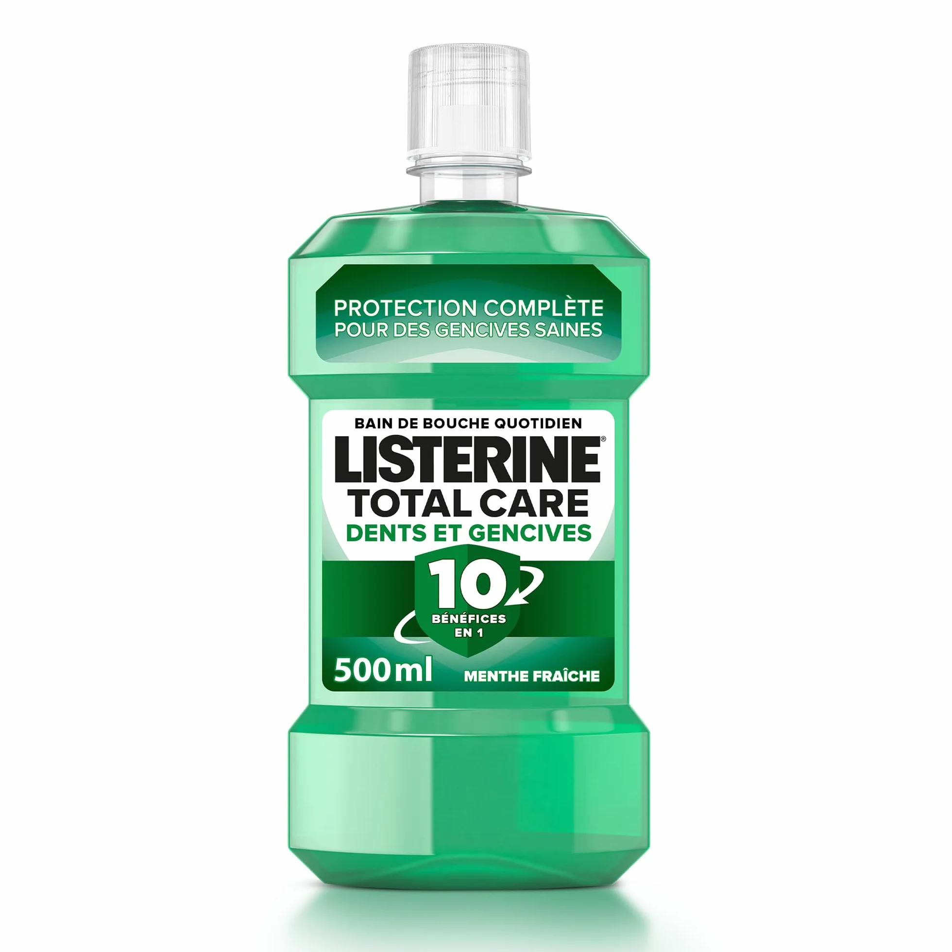 Listerine Bain de Bouche Total Care Dents et Gencives 500 ml Soin bucco-dentaire Haleine Fraîche