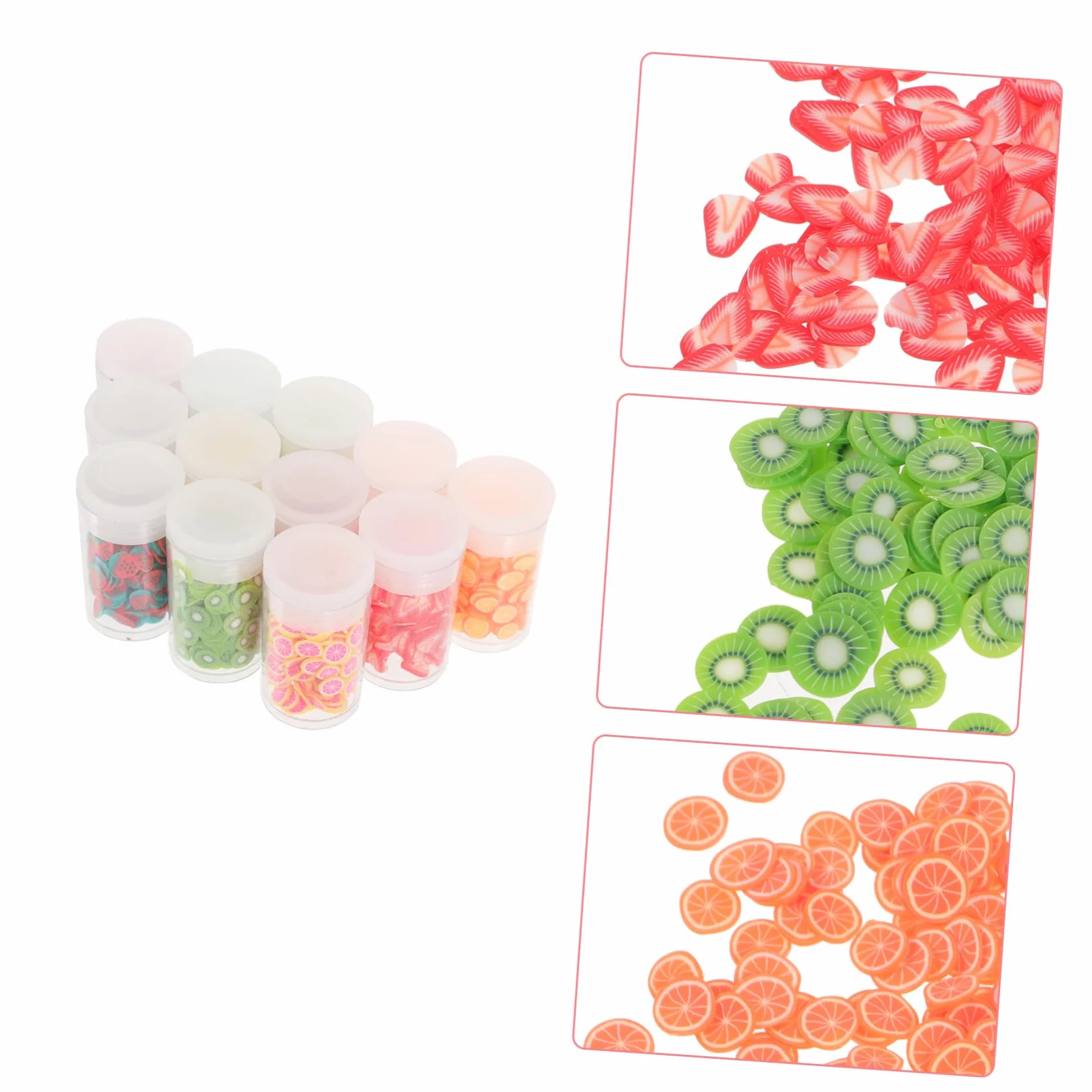 Tranches de Fruits Nail Art Décoration Téléphones Portables Loisirs Créatifs Boîtes