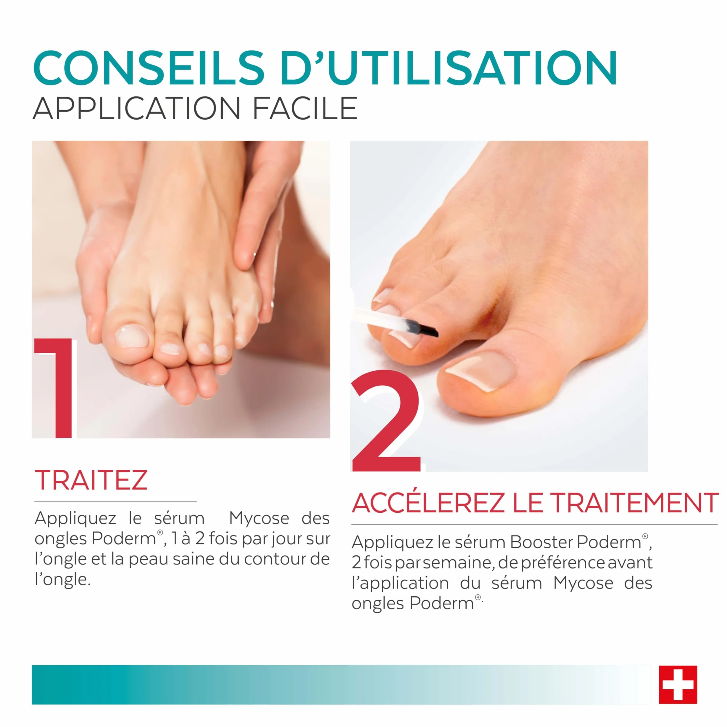 PODERM MYCOSE ONGLES BOOSTER DE TRAITEMENT pour mycose difficile à traiter | Swiss Made incolore
