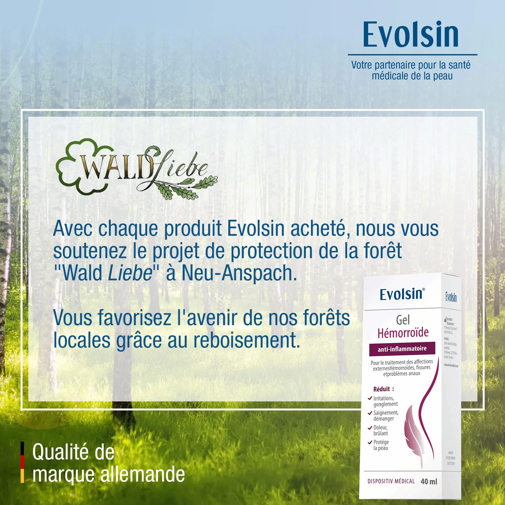 Evolsin crème hémorroïde 40ml dispositif médical
