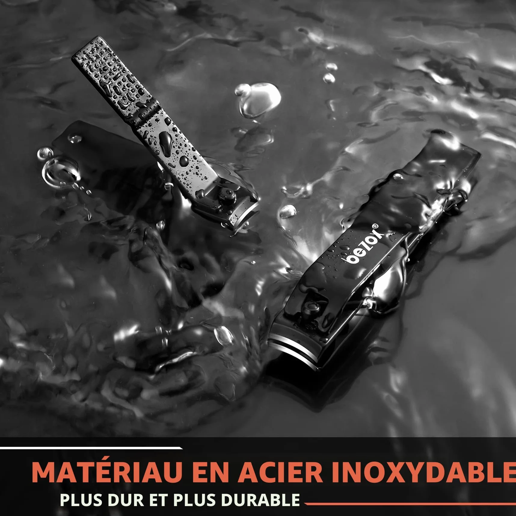BEZOX Lot de 2 Coupe-Ongles Acier Inoxydable Tranchant Robuste