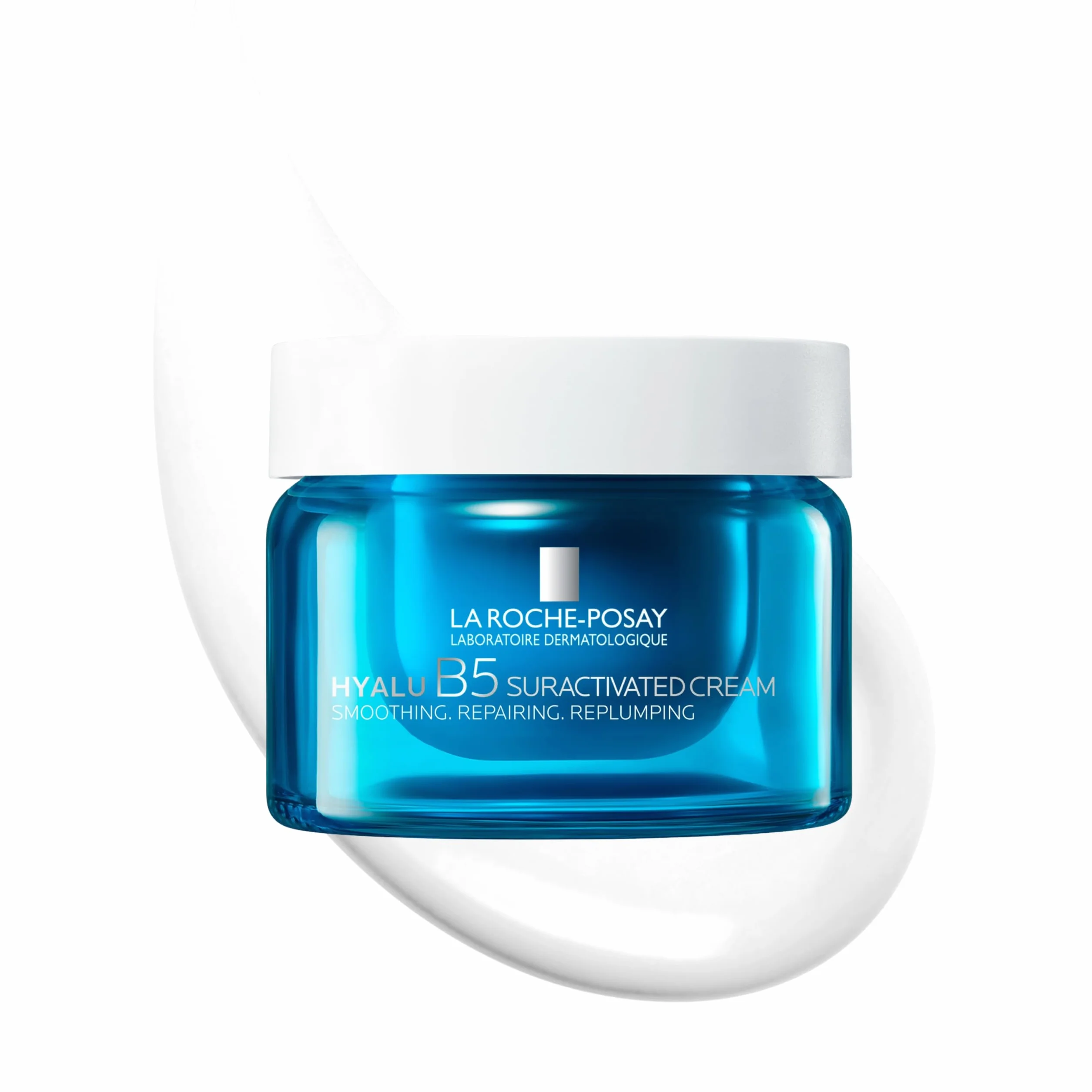La Roche-Posay, Hyalu B5, Crème Suractivée, Crème Visage Raffermissante, Lissante et Repulpante, Enrichie en Acide Hyaluronique et Vitamine B5, Pour Tous Types de Peaux, Pot Rechargeable, 50 ml