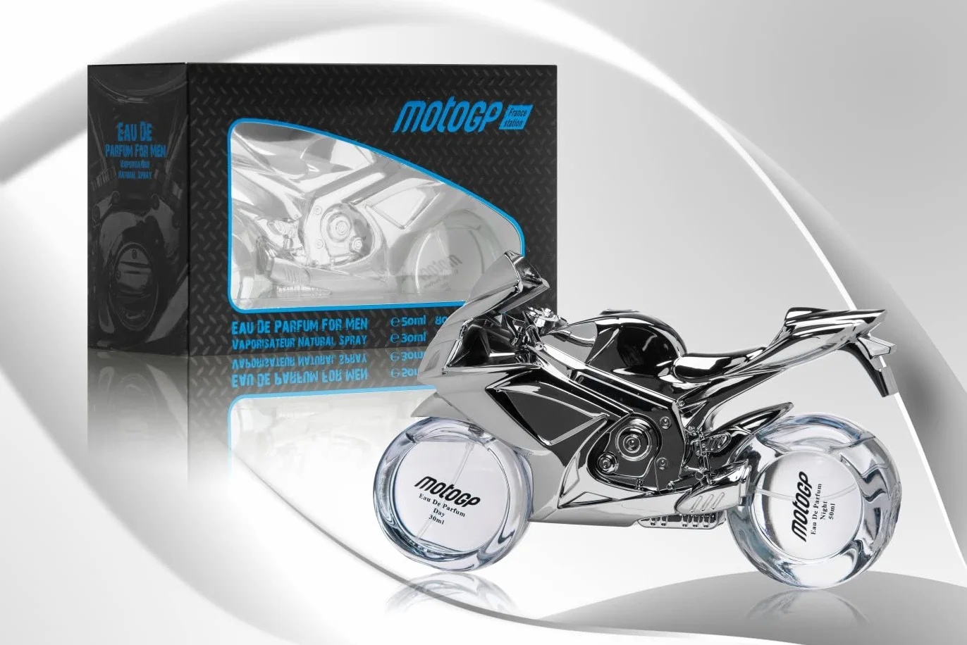 Coffret Eau De parfum Homme MOTO GP Silver