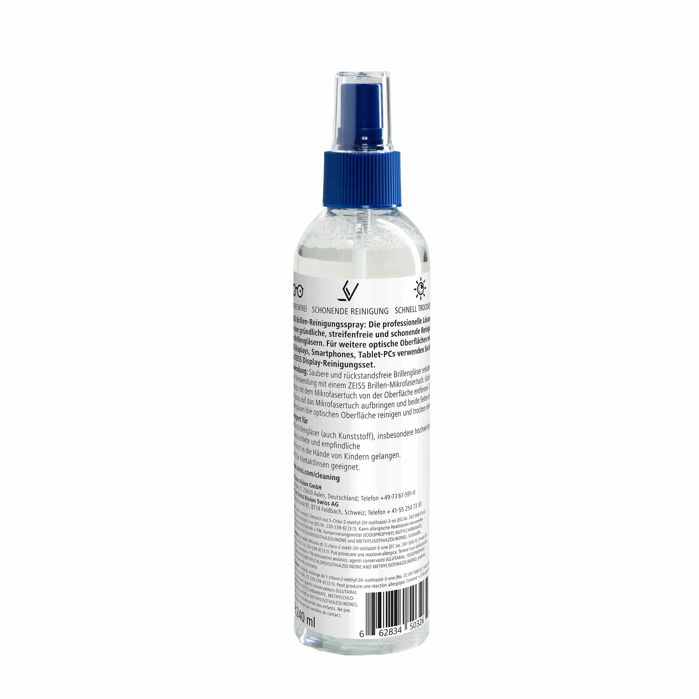 Zeiss Spray nettoyant pour lunettes 240 ml sans alcool