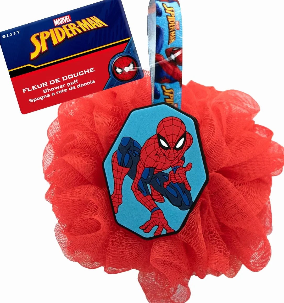 Marvel Spider-Man Fleur de Douche Mousse Abondante Filet Résistant Accessoire Officiel