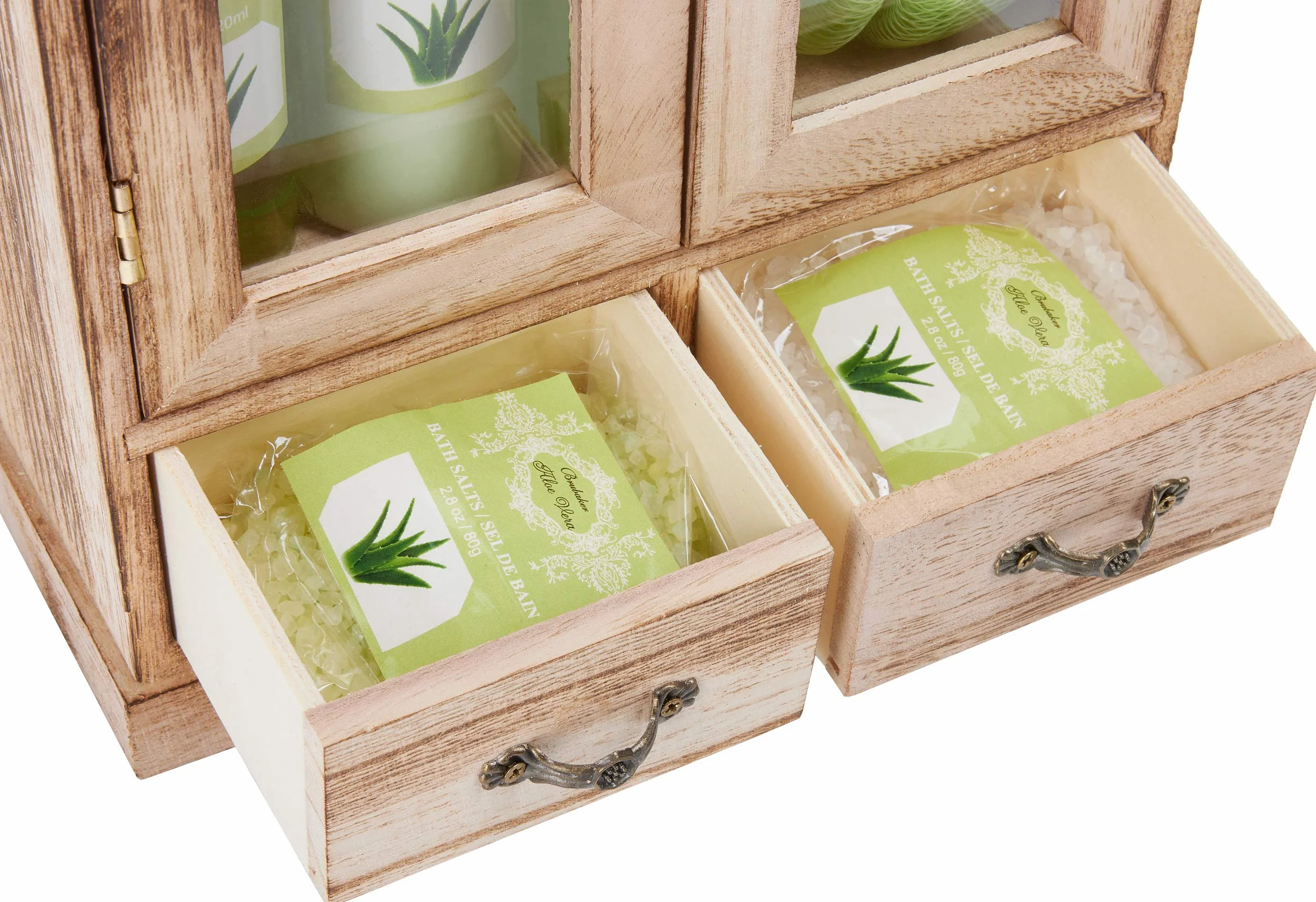 BRUBAKER Cosmetics Coffret de bain Aloe vera 10 Pièces Armoire en Bois