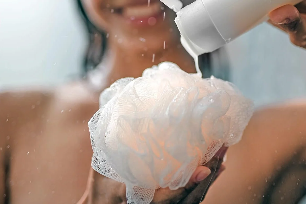 Lot de 2 Fleurs de Bain Douces et Exfoliantes - Éponges de Douche avec Ficelles