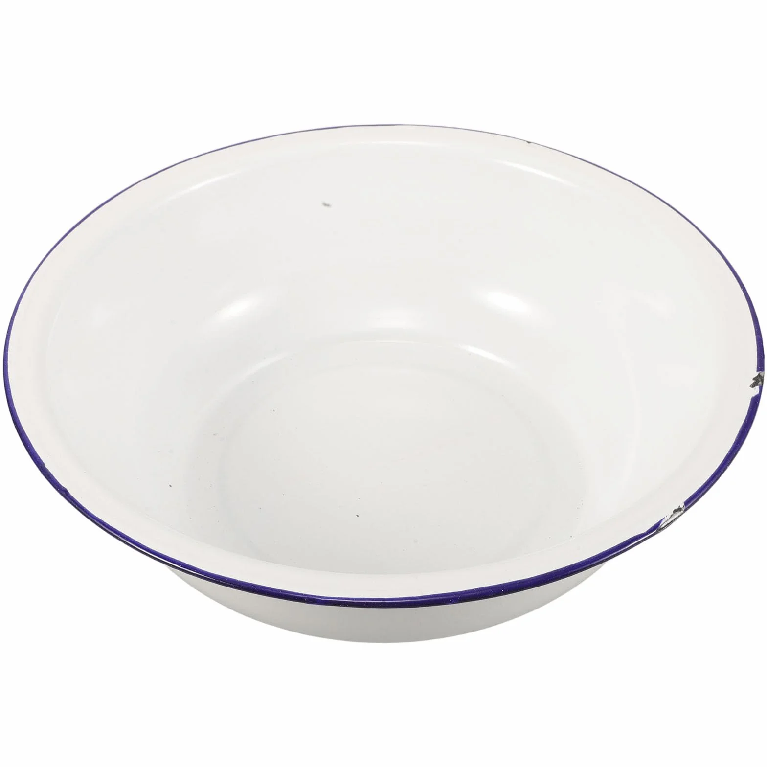 Baignoire de pieds rétro émaillée classique pour pédicure, soak-basin, utilisation polyvalente, pour bains de pieds, lavabos et linge, avec bleu