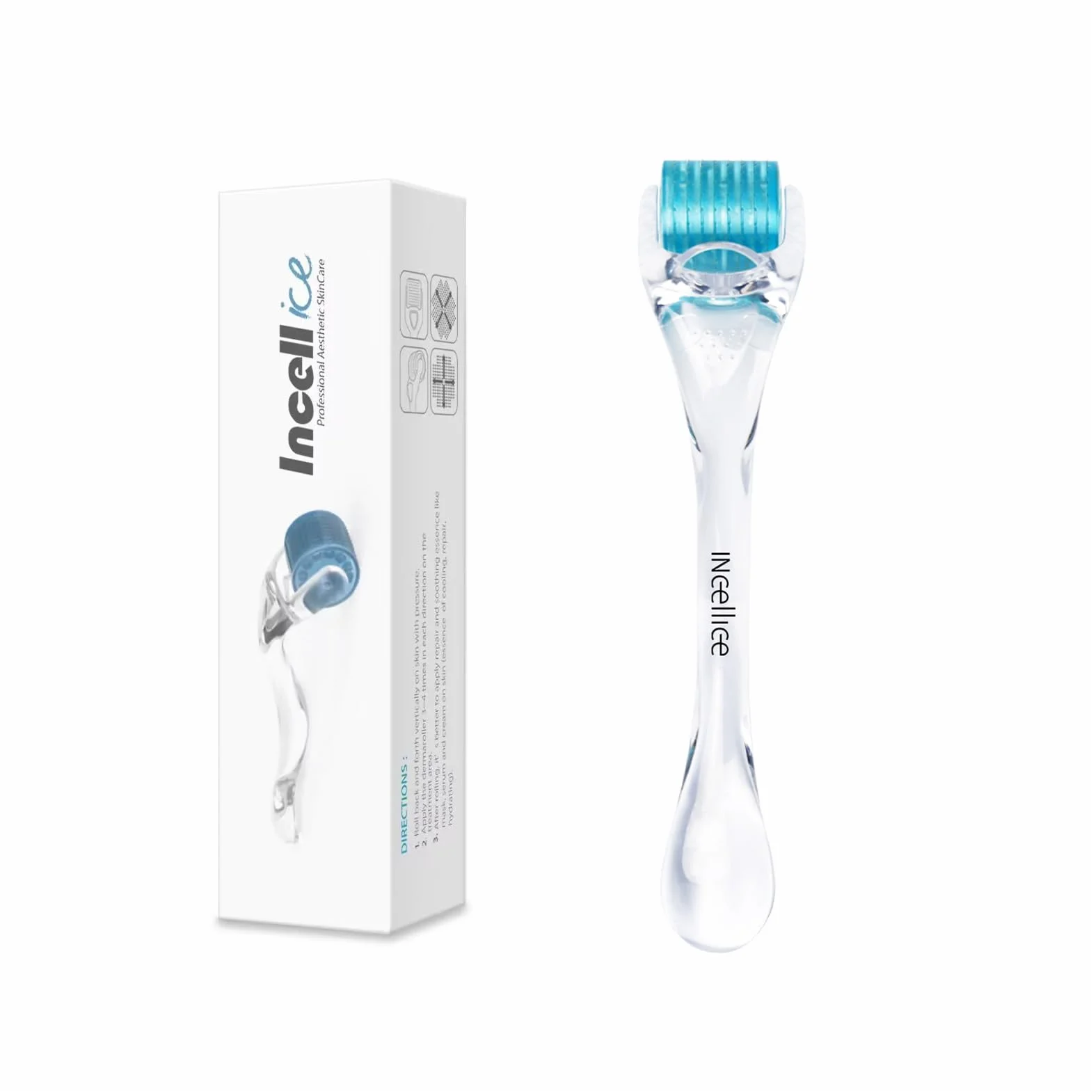 Derma Roller Cheveux Repousse 0,5, Rouleau de Croissance de la Barbe avec 200 Vraies Individuel Aiguilles en Titane, Microneedling Roller pour Visage, Corps et Cuir Chevelu Hommes et Femmes