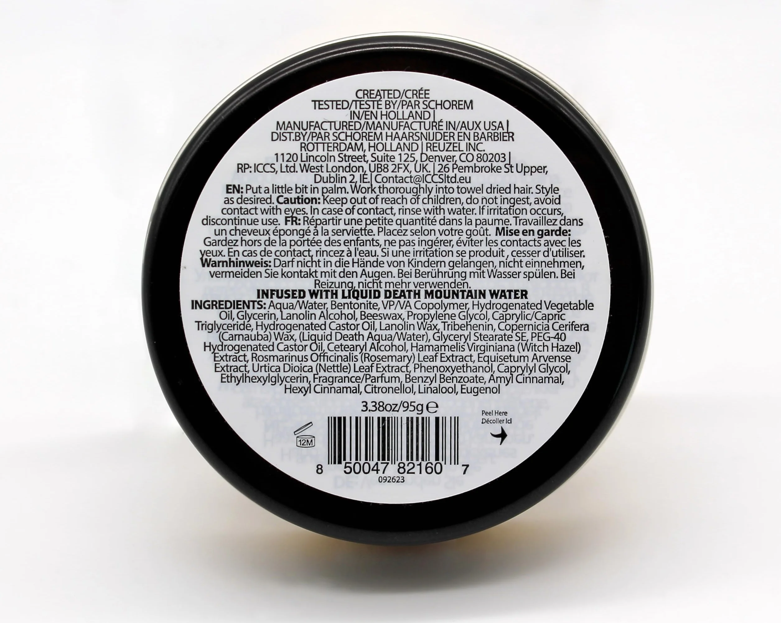 Reuzel Crème Surf, Pommade Crème Mate Pour Hommes, Crème Coiffante Flexible Tenue Légère 3,38 oz/95 g