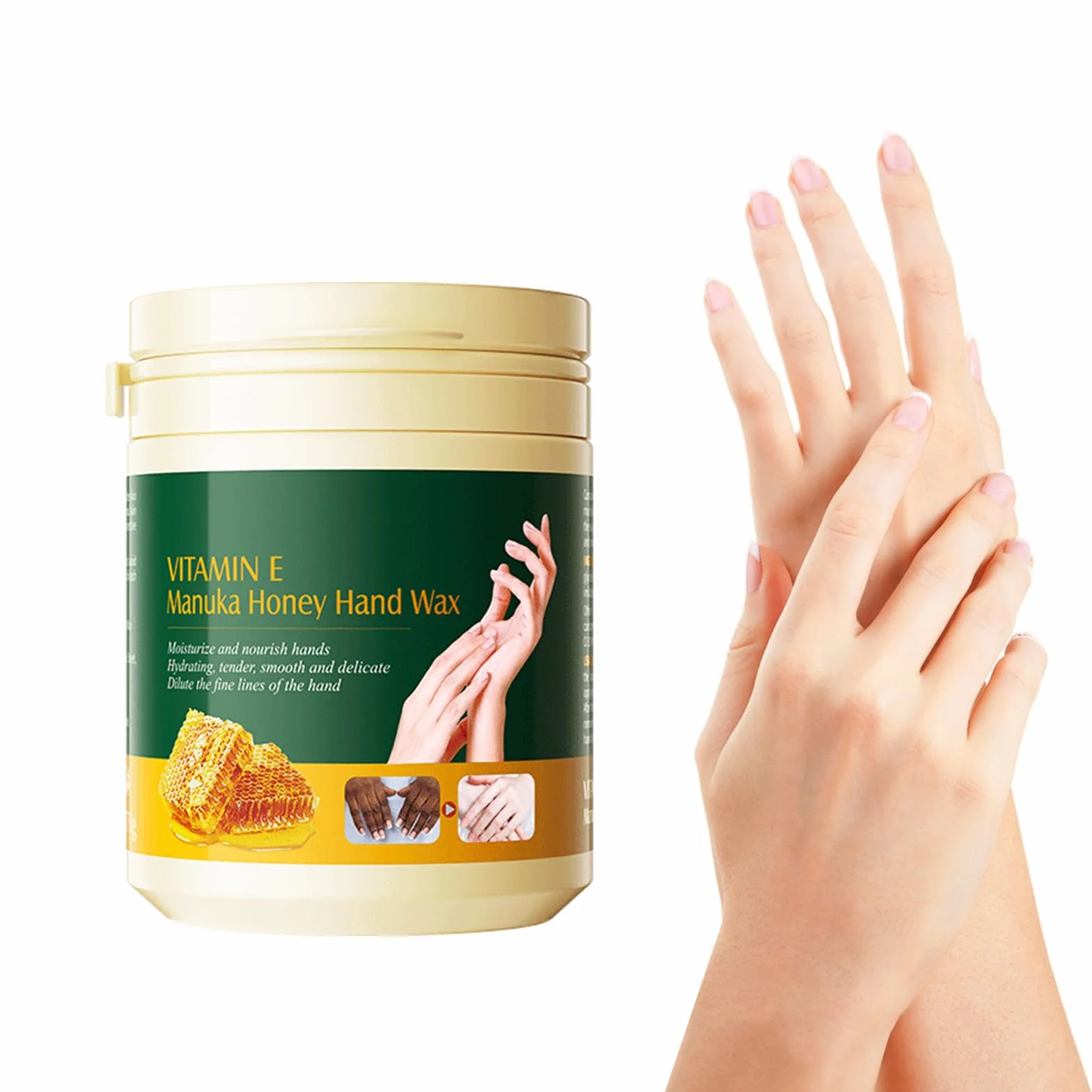 Masque De Cire Pour Les Mains Au Miel Et Vitamine E, Soin Des Mains Gercées, 170 G