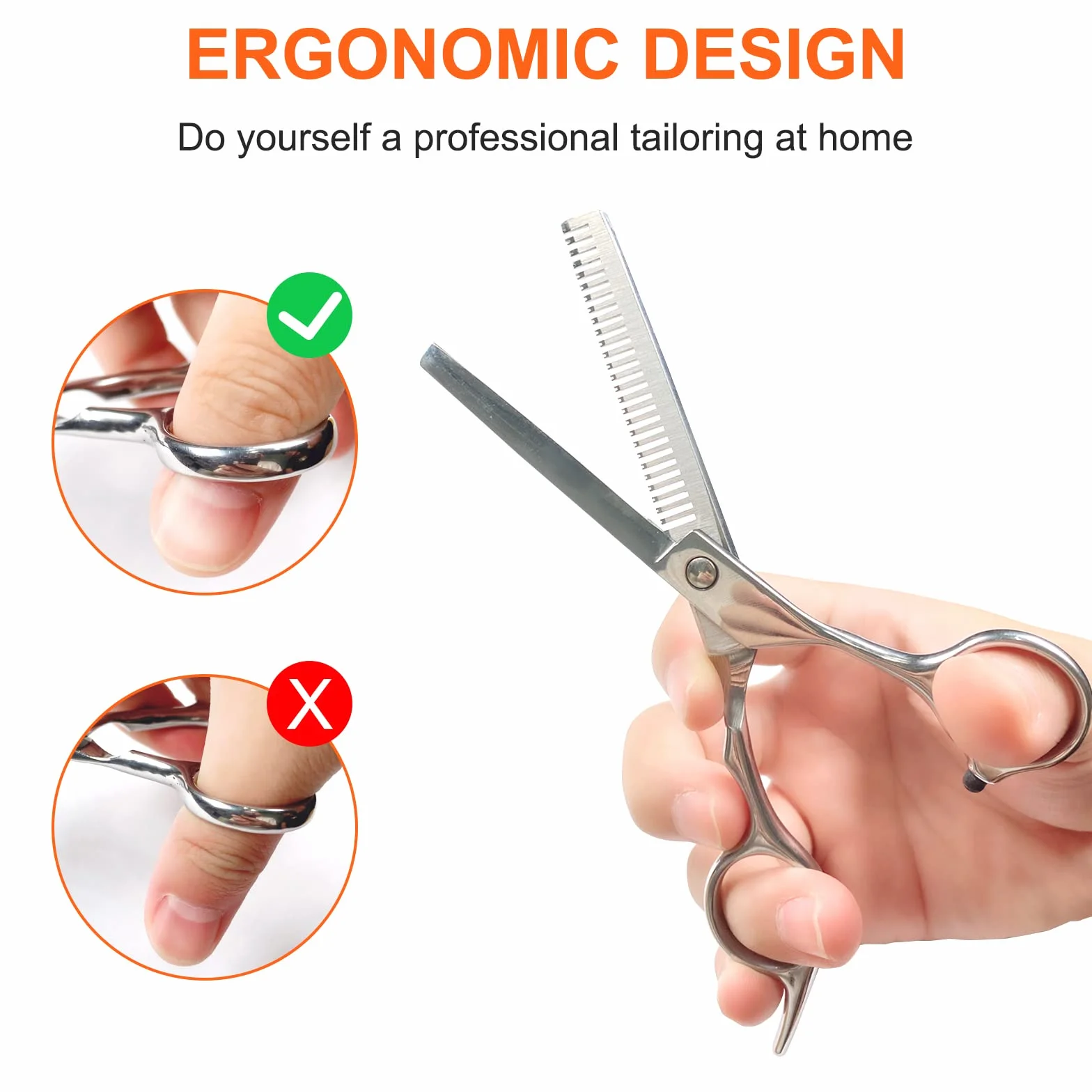 Ciseaux de Coiffure Professionnels en Acier Inoxydable Ultra Tranchants