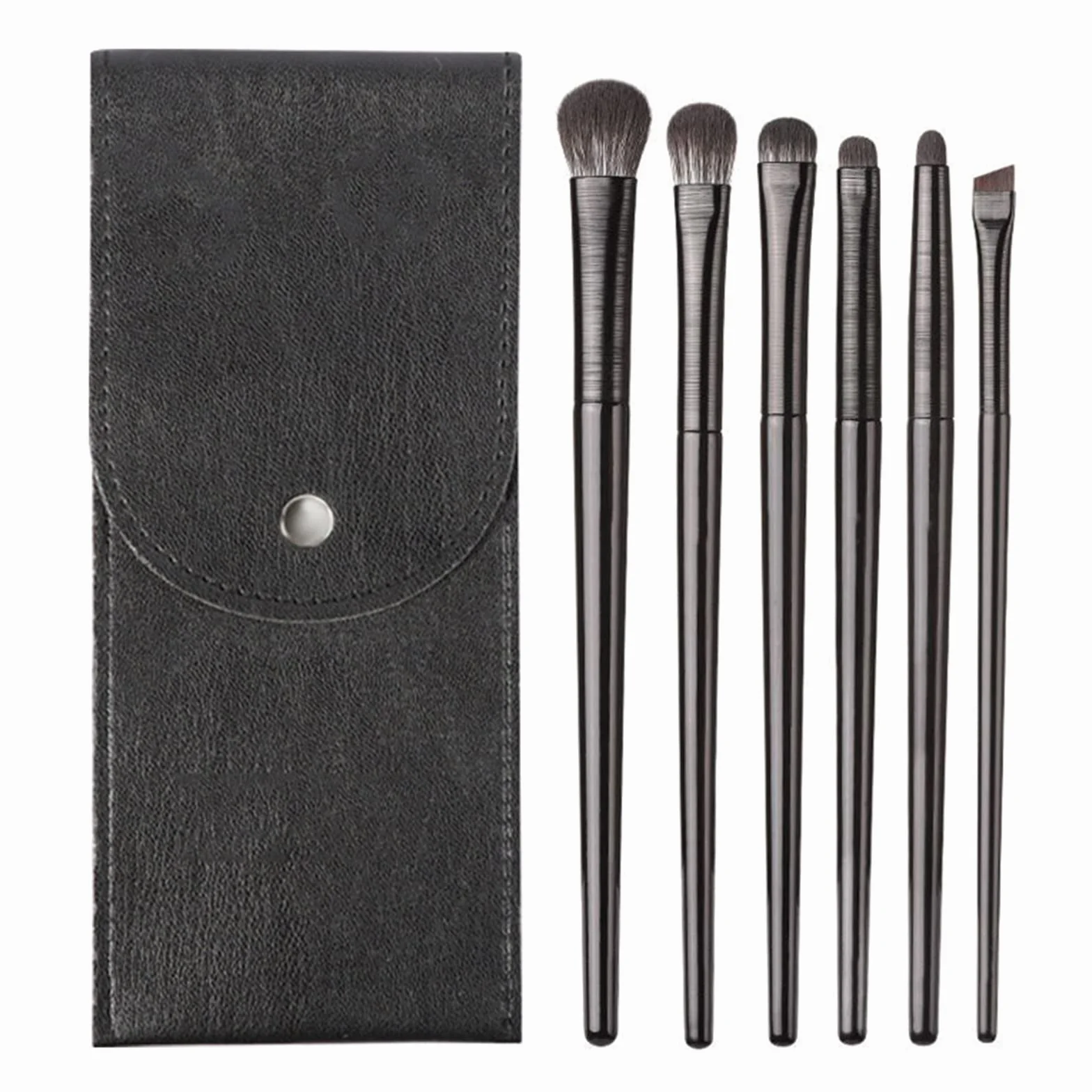 Pinceaux Maquillages 6 PCS Set, Pinceau de Maquillage EyeLiner, Pour Sourcils Yeux Cil Angle Incliné ultra fin