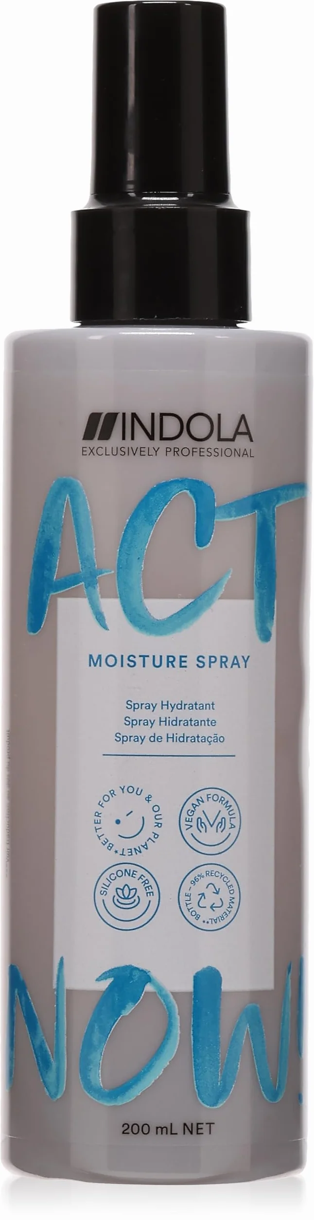 Indola Act Now! Moisture Spray Hydratant Cheveux Secs 200ml
