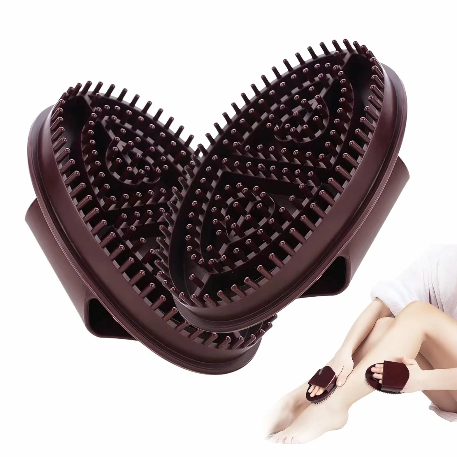 Brosse de Massage Ventre Professionnel Meridian, 2 Pièces Matériau sûr Facile à Nettoyer
