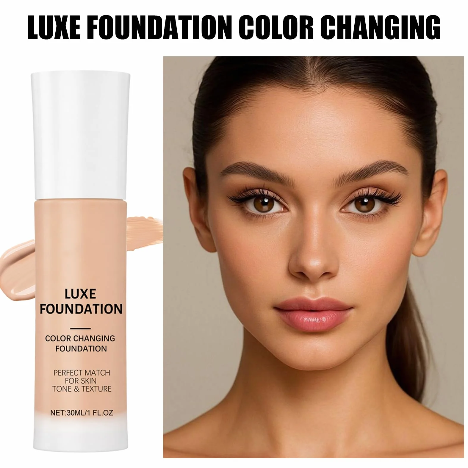 Fond de teint couleur changeant pour peaux matures, imperméable, correcteur couverture complète, crème CC finition