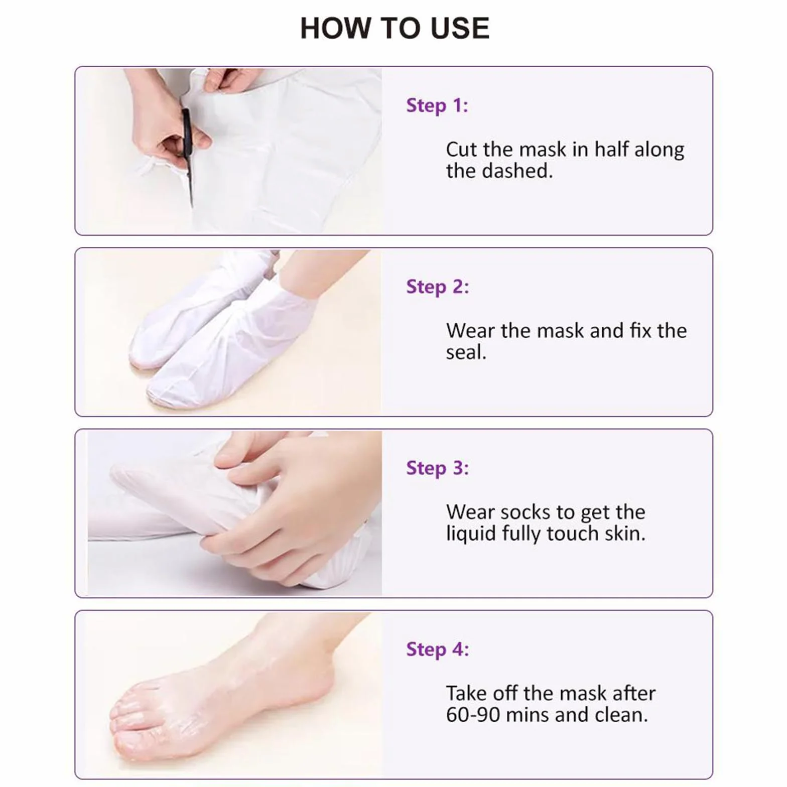 Masque Pour Les Mains Et Les Pieds 6 Paires, Gants Hydratants, Chaussettes, Réparer Talons Fissurés